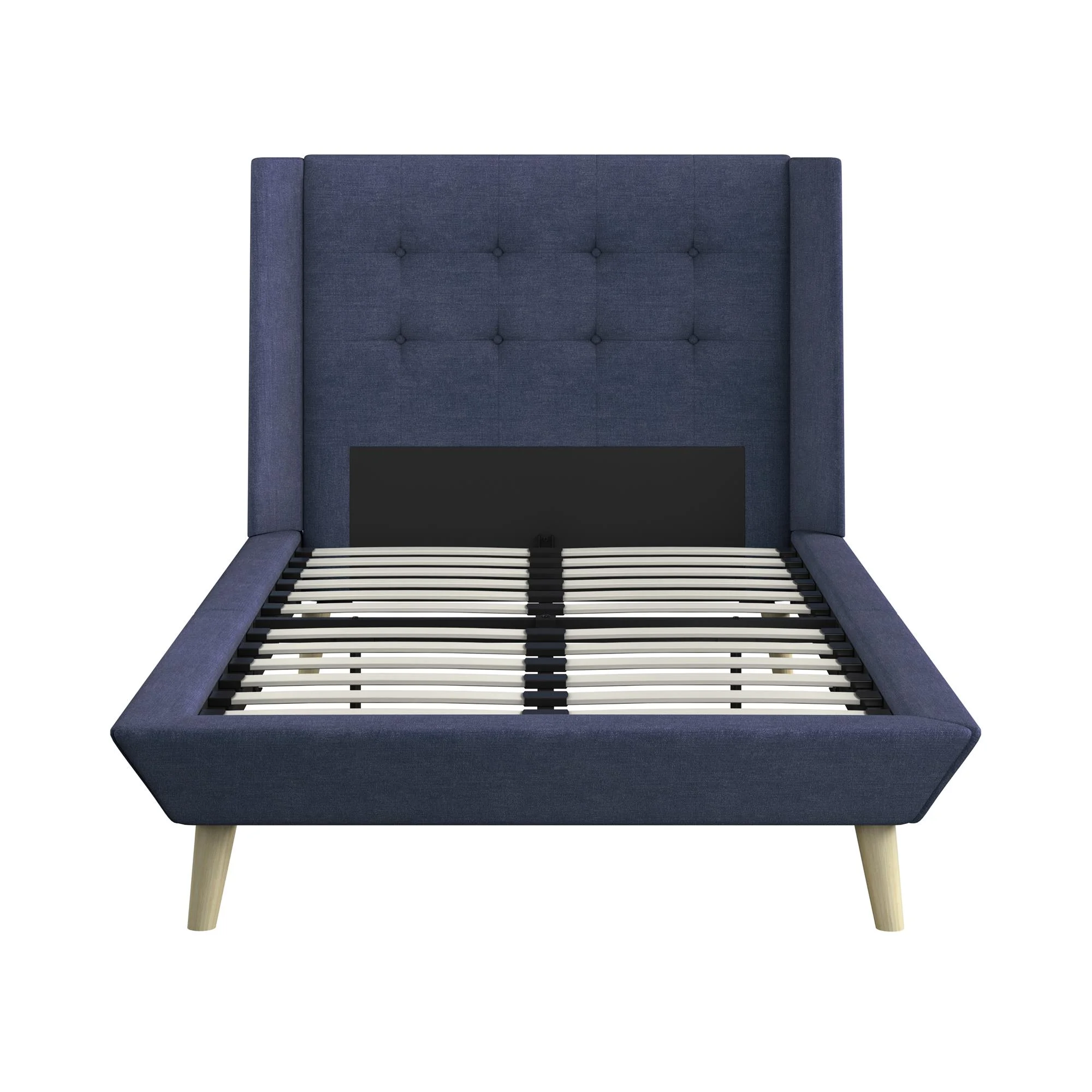 DHP Farnsworth Upholstered Bed, Twin, Blue Linen