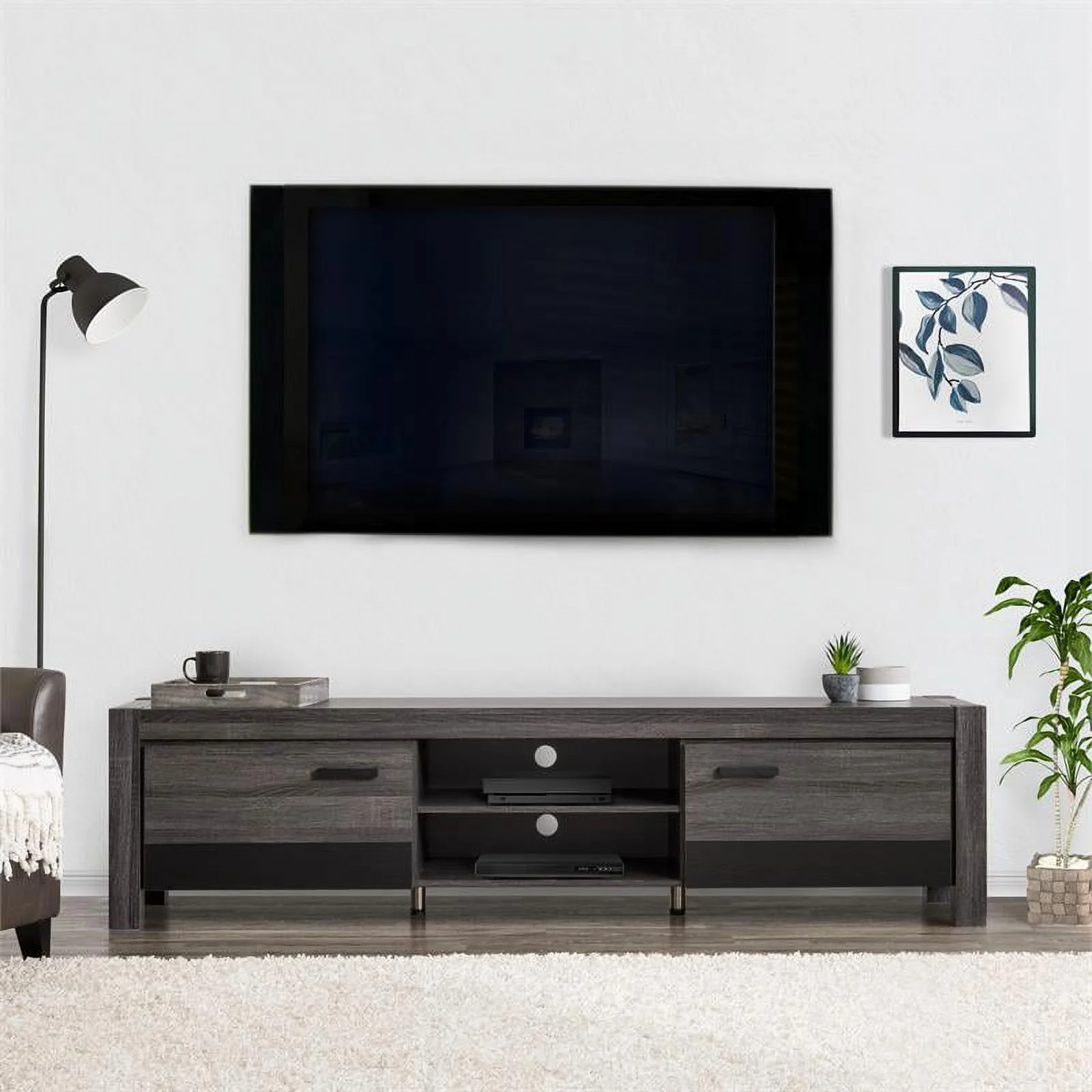 CorLiving Duotone TV Bench for TVs up to 90