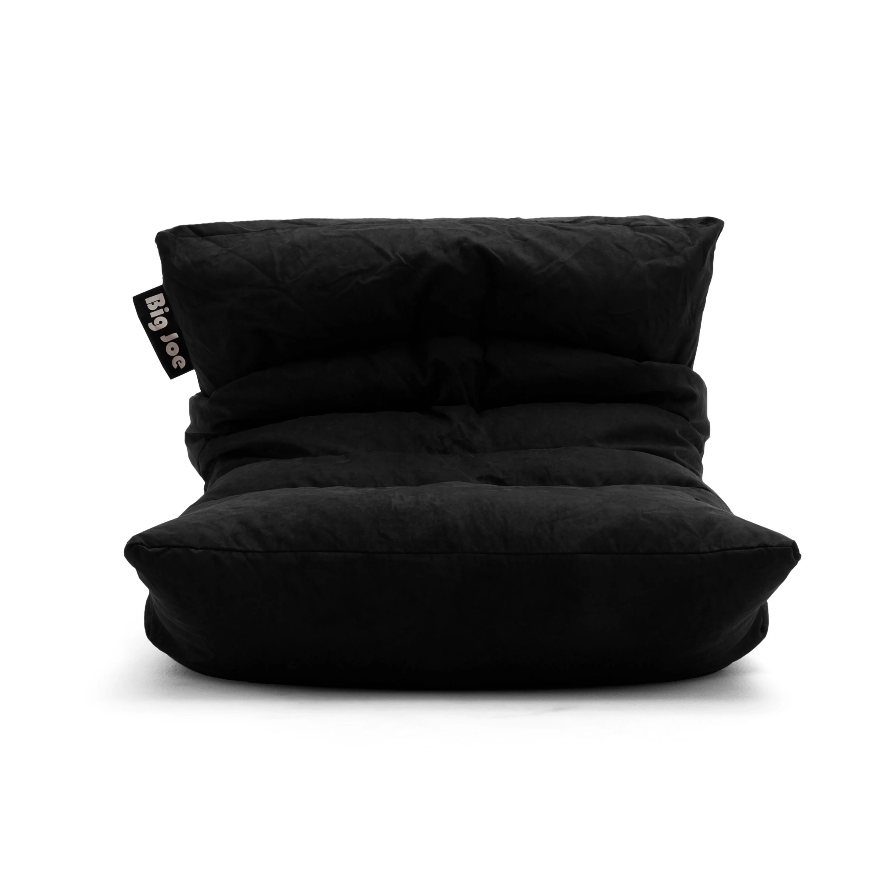 Big Joe Roma Bean Bag Chair, Black Plush, Soft Polyester, 3 feet