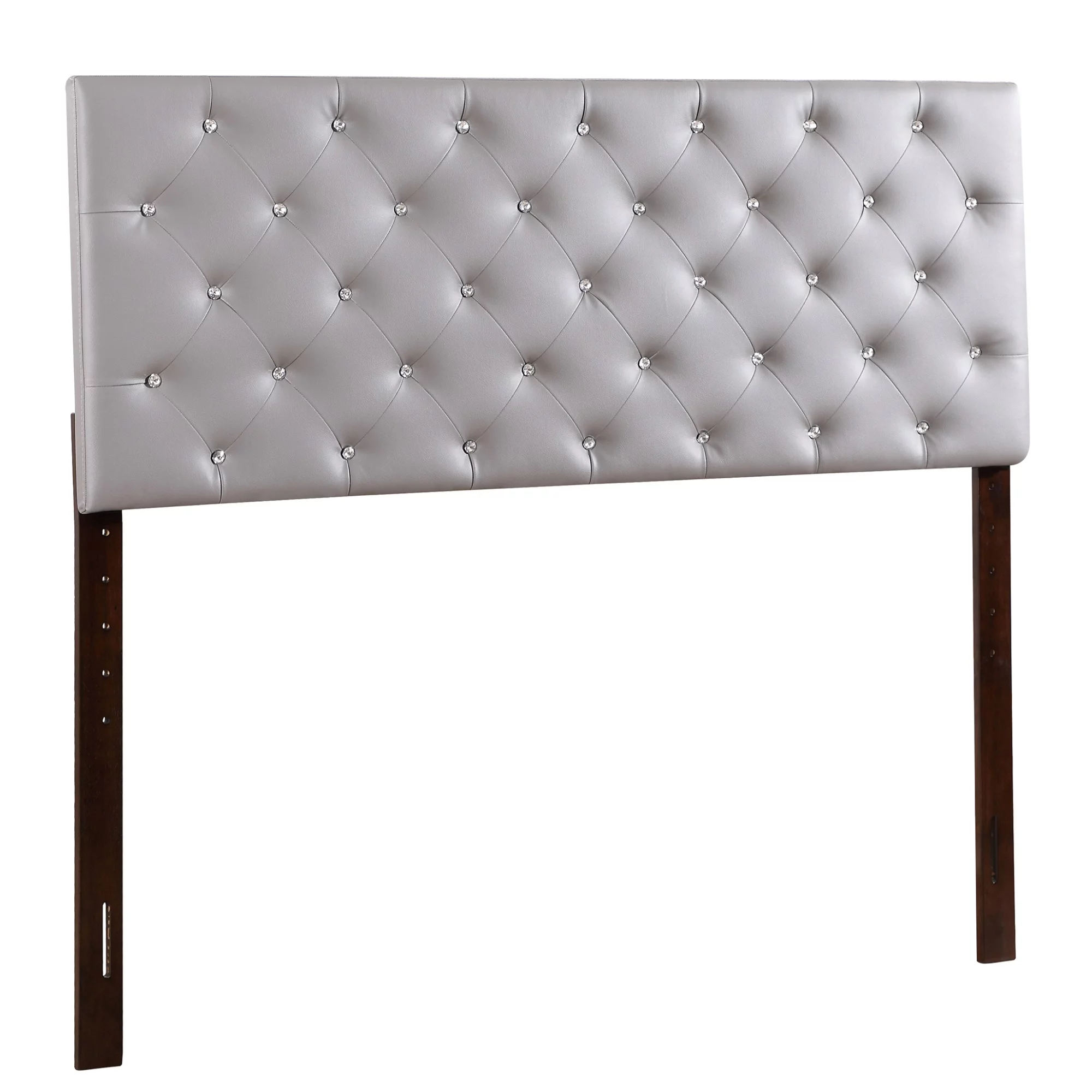 Passion Furniture PF-G0134-FHB Super Nova 2 Tufted Headboard, Light Grey - Full Size