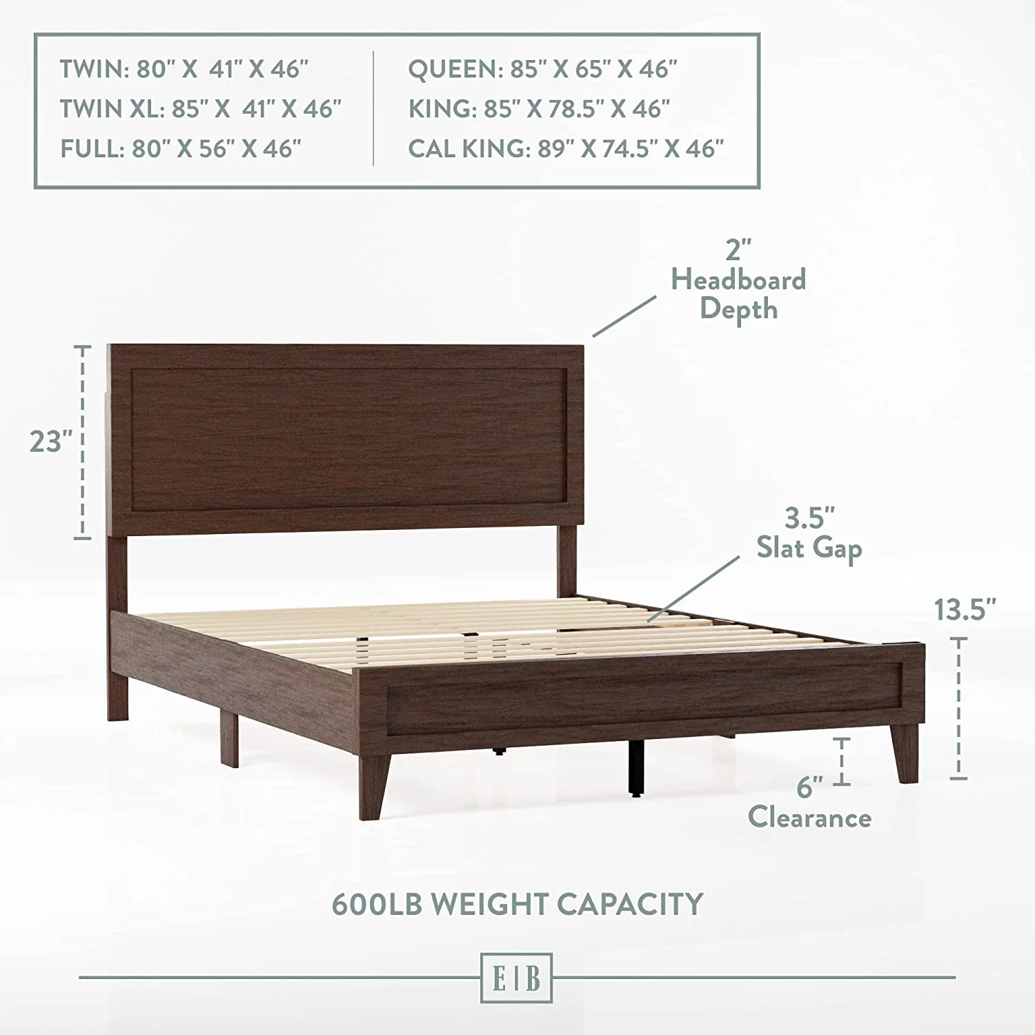 Popular Delta\u202FFull Bed Frame with Headboard \u2013 Wood Platform Bed Frame - Wood Slat Support- No Box Spring Needed - Compatible with All Mattress Types - Southern Oak