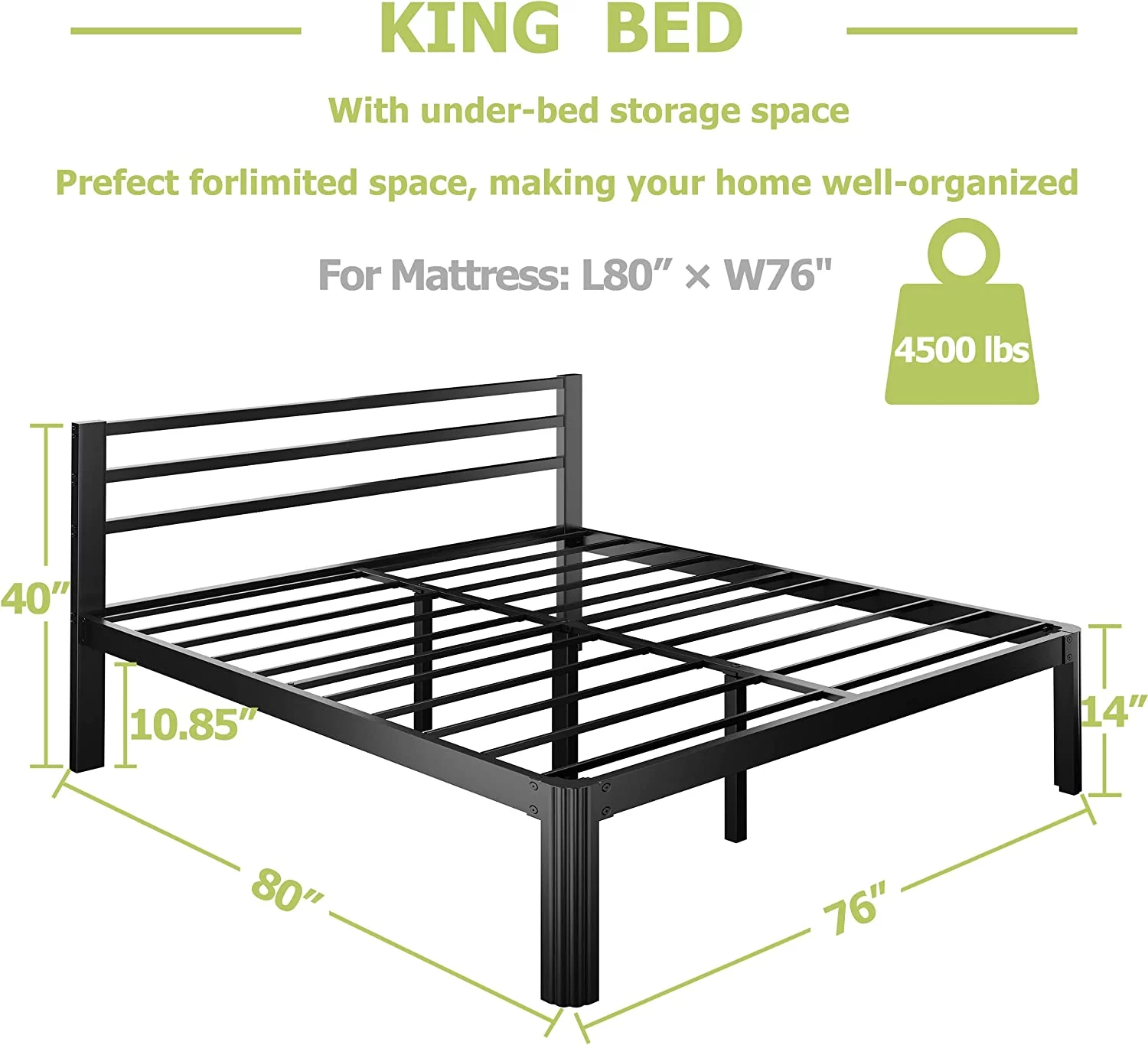 Popular Twin XL Bed Frame with Headboard  18-Inch Metal Platform Twin XL Size Bed Frames with Round-Corner Leg  No Box Spring Needed  Heavy Duty Mattress Foundation  Noise-Free