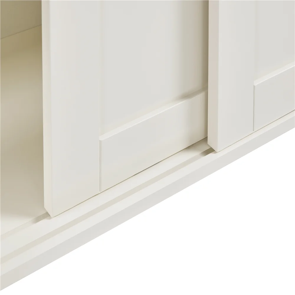 Yaheetech Buffet Cabinet with Storage Sliding Door for Kitchen Dining Room, Antique White
