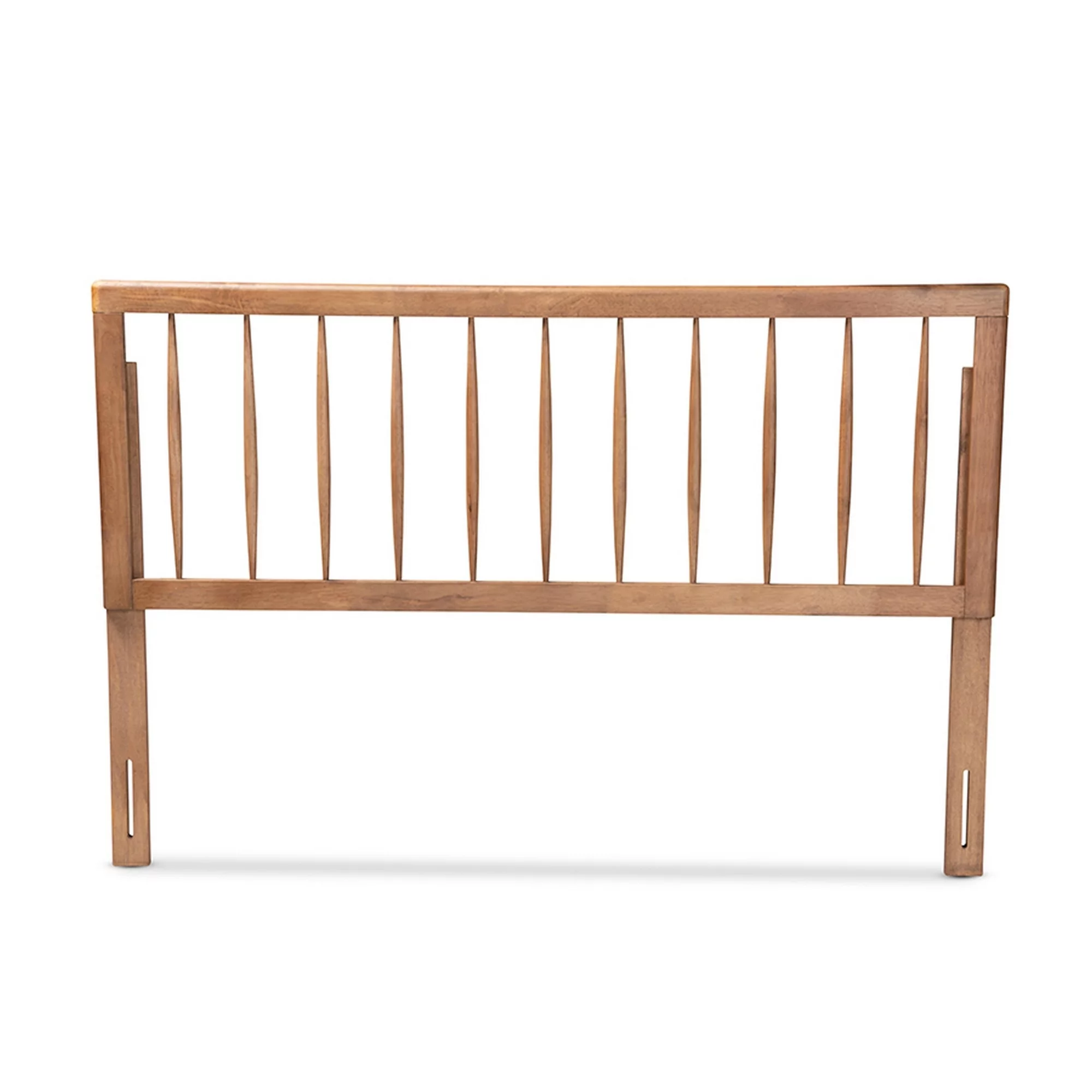Baxton Studio Valin Modern and Contemporary Ash Walnut Finished Wood Full Size Headboard