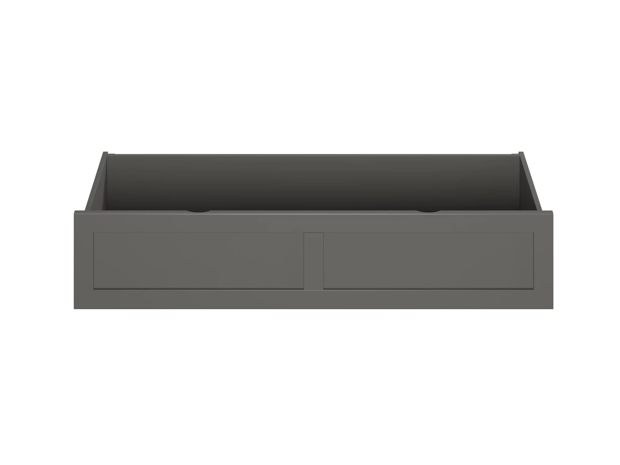 AFI Under Bed Foot Drawer Storage Drawer for Platform Beds, Full, Grey