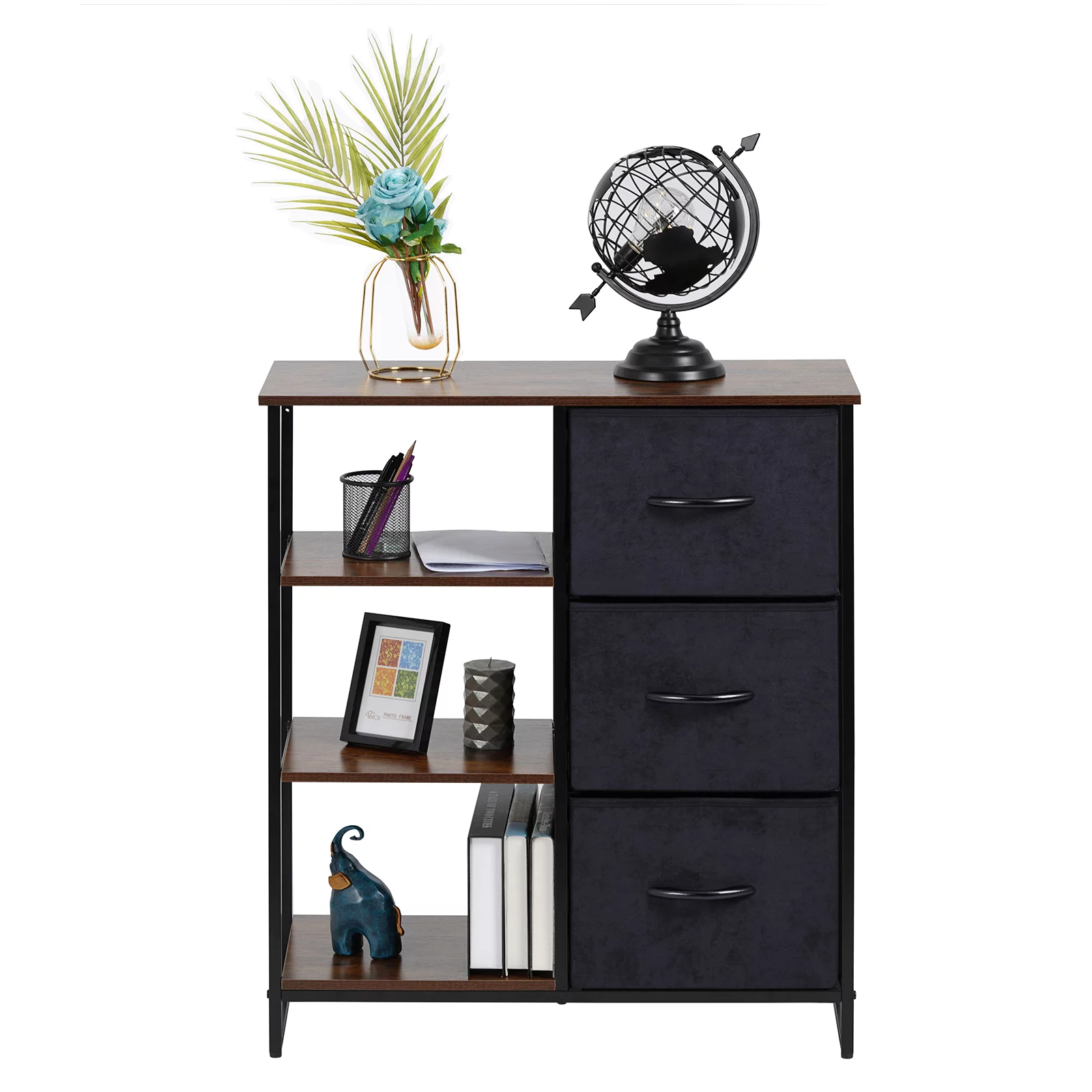 3-Drawer Dresser，Dressers for Bedroom，Rustic Brown