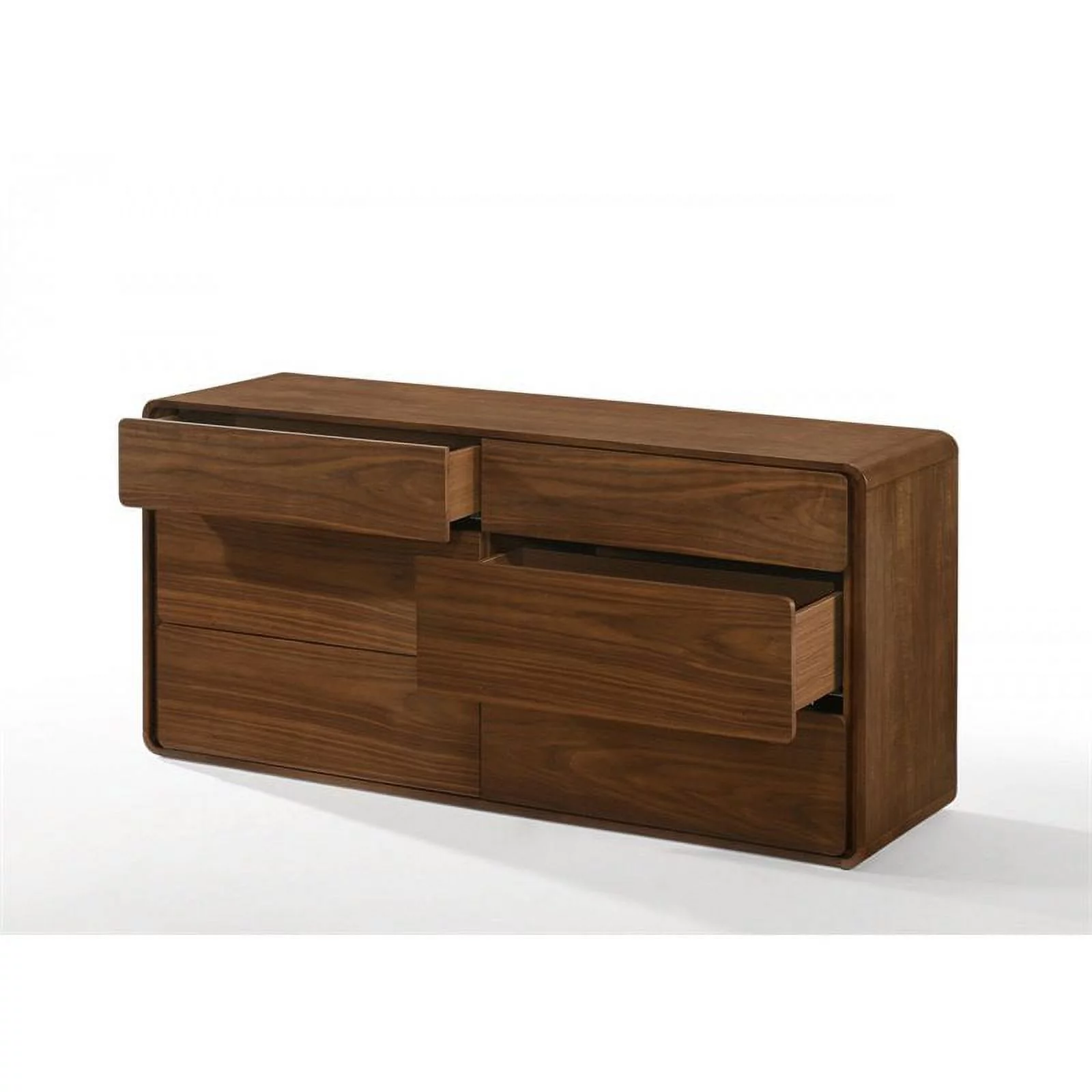 Limari Home Dustin Modern Veneer and Solid Wood Bedroom Dresser in Walnut