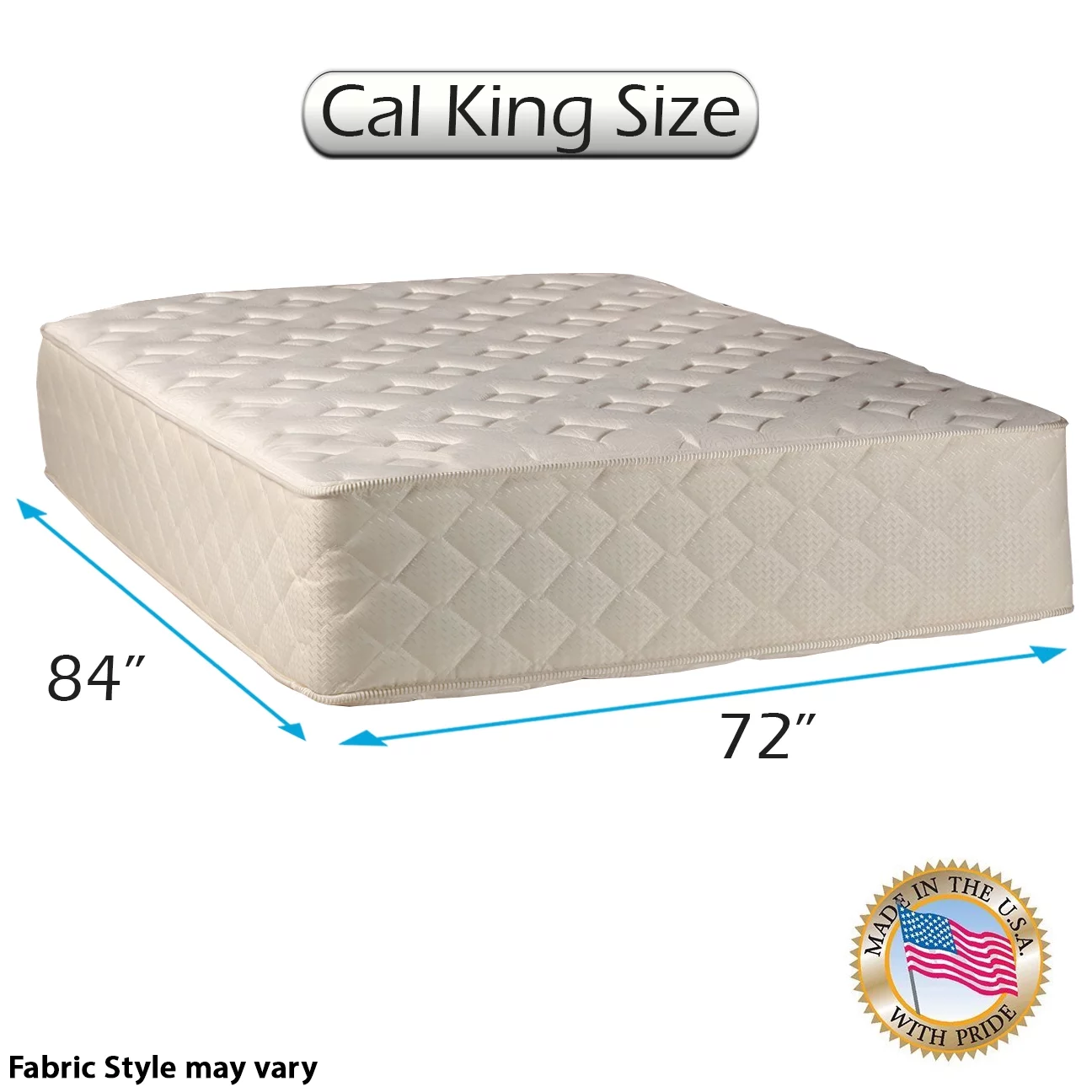 DS USA Highlight Luxury Firm California King Size Mattress Only with Mattress Cover Protector - Fully Assembled, Innerspring Coils, Premium Edge Guards, Longlasting Comfort by Dream Solutions USA