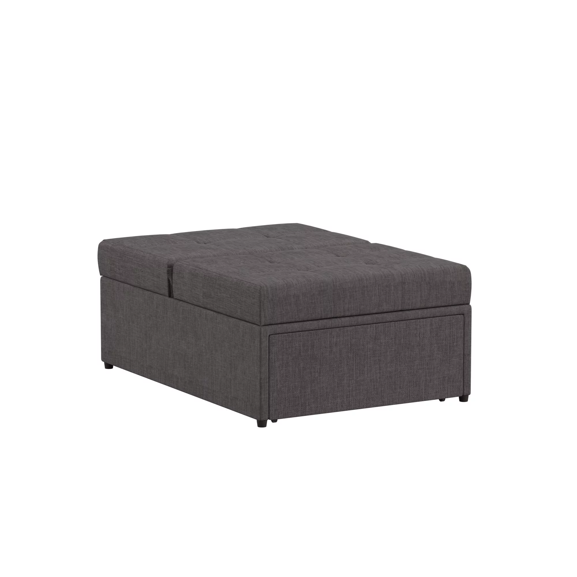 Weston Home Tucker Convertible Ottoman, Dark Grey