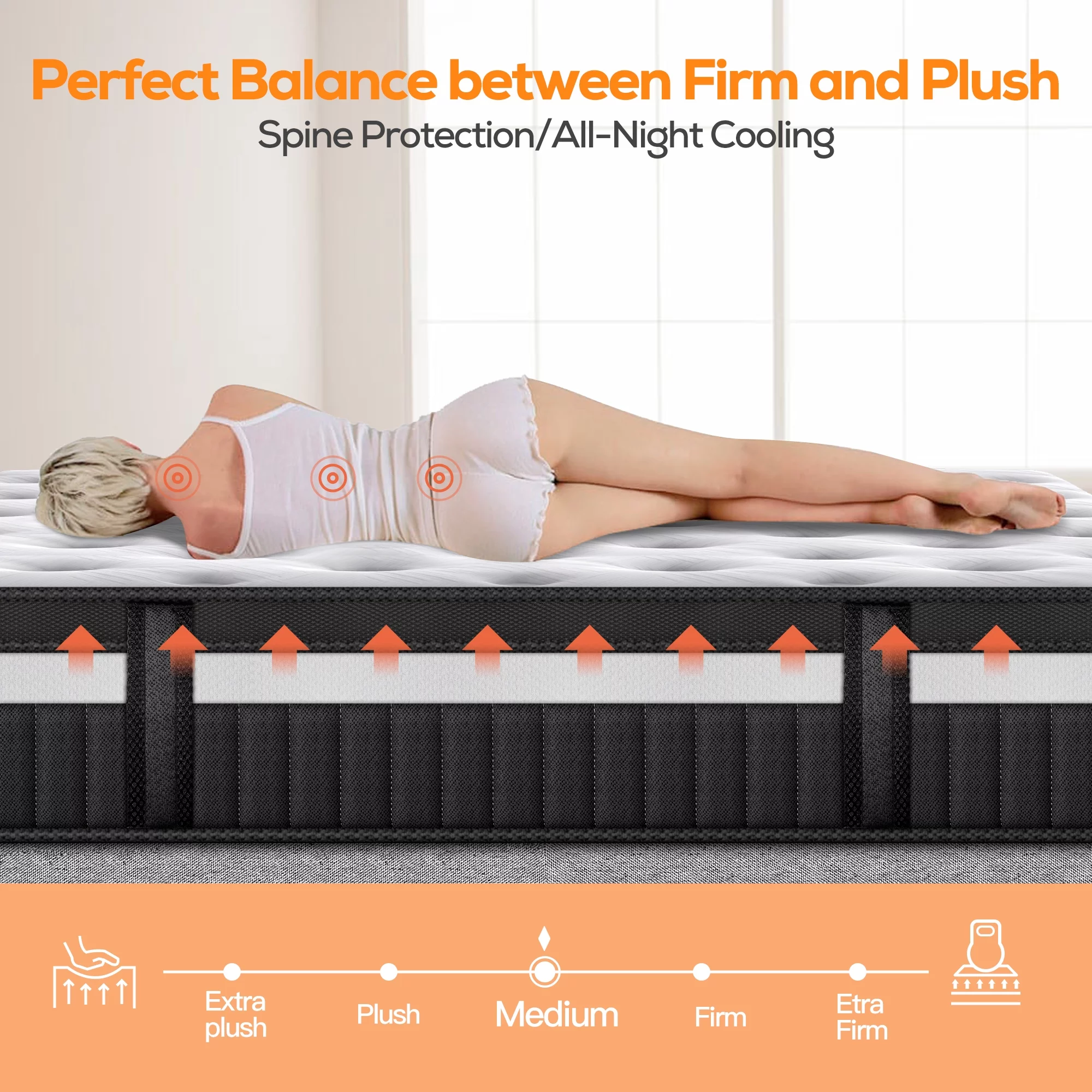 King Mattress, Famistar 13 Inch Memory Foam Mattress King Size, Innerspring Hybrid King Bed Mattress in a Box Medium Firm with Motion Isolation & Strong Support & Pressure Relief, CertiPUR-US