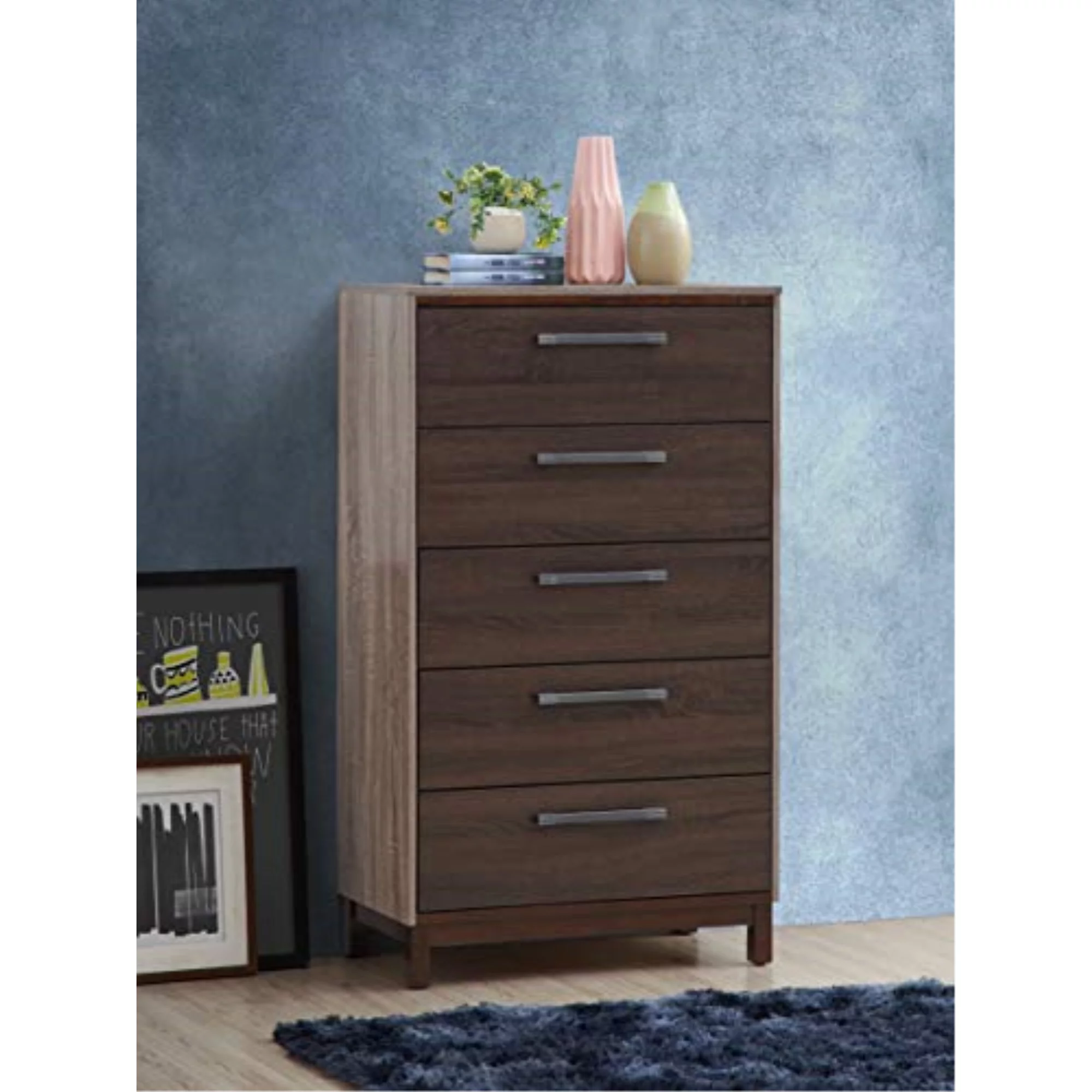 Glory Furniture Magnolia Chest in Gray and Brown