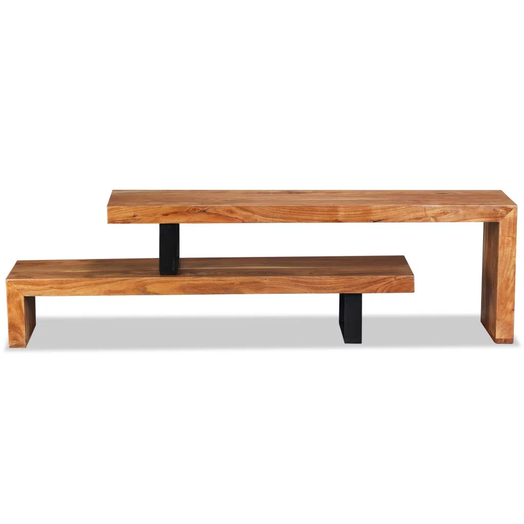 Dcenta TV Stand Solid Acacia Wood