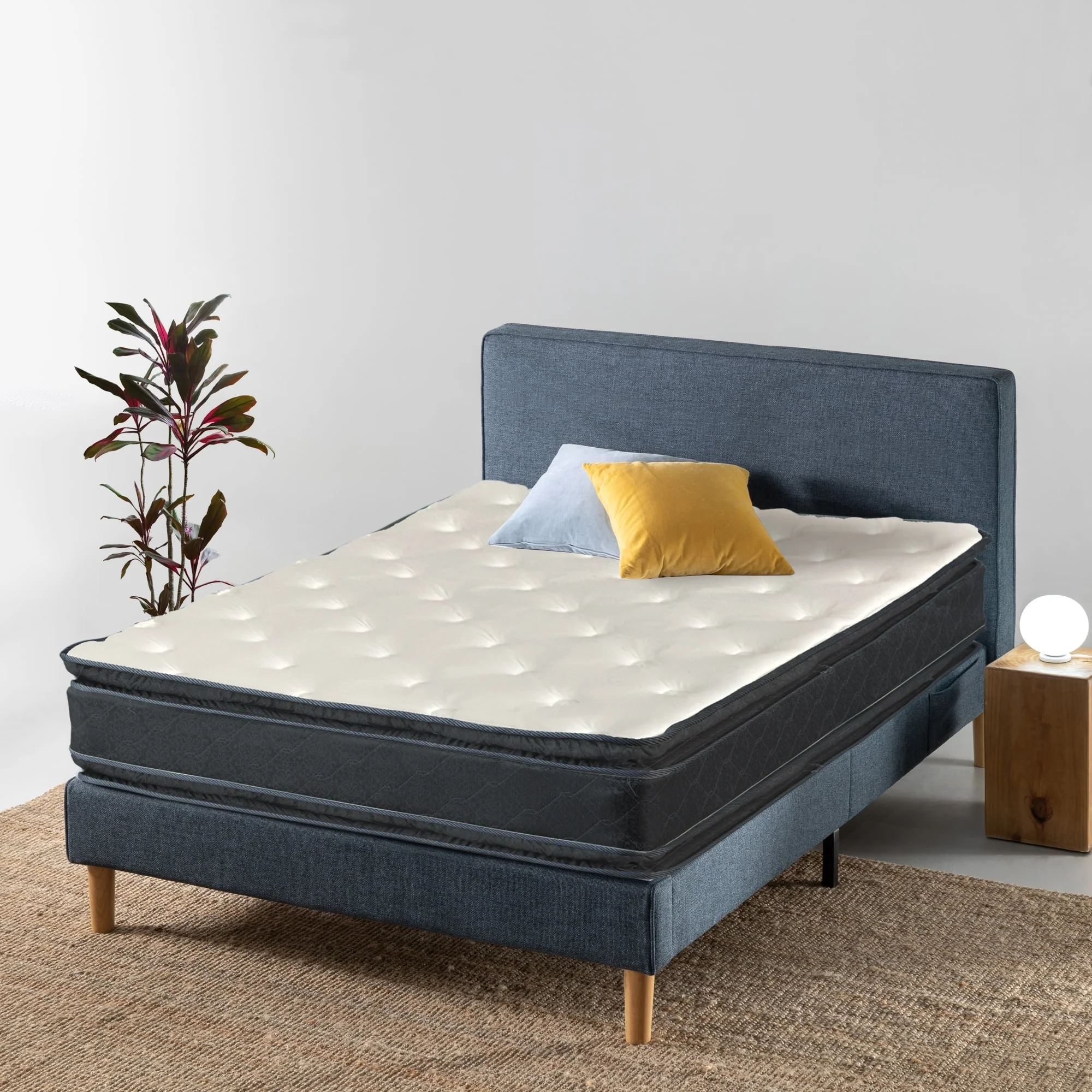 Onetan 12-Inch Medium Firm Pillow Top Heavier Pocket Coil Spring Hybrid Mattress, Motion Isolation with Durable Support, Bed in a Box Twin