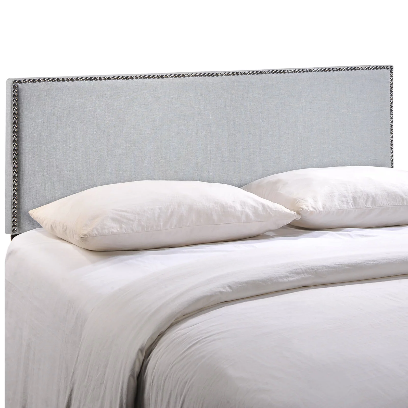 Modway Region Nailhead  Full Upholstered Headboard in Sky Gray