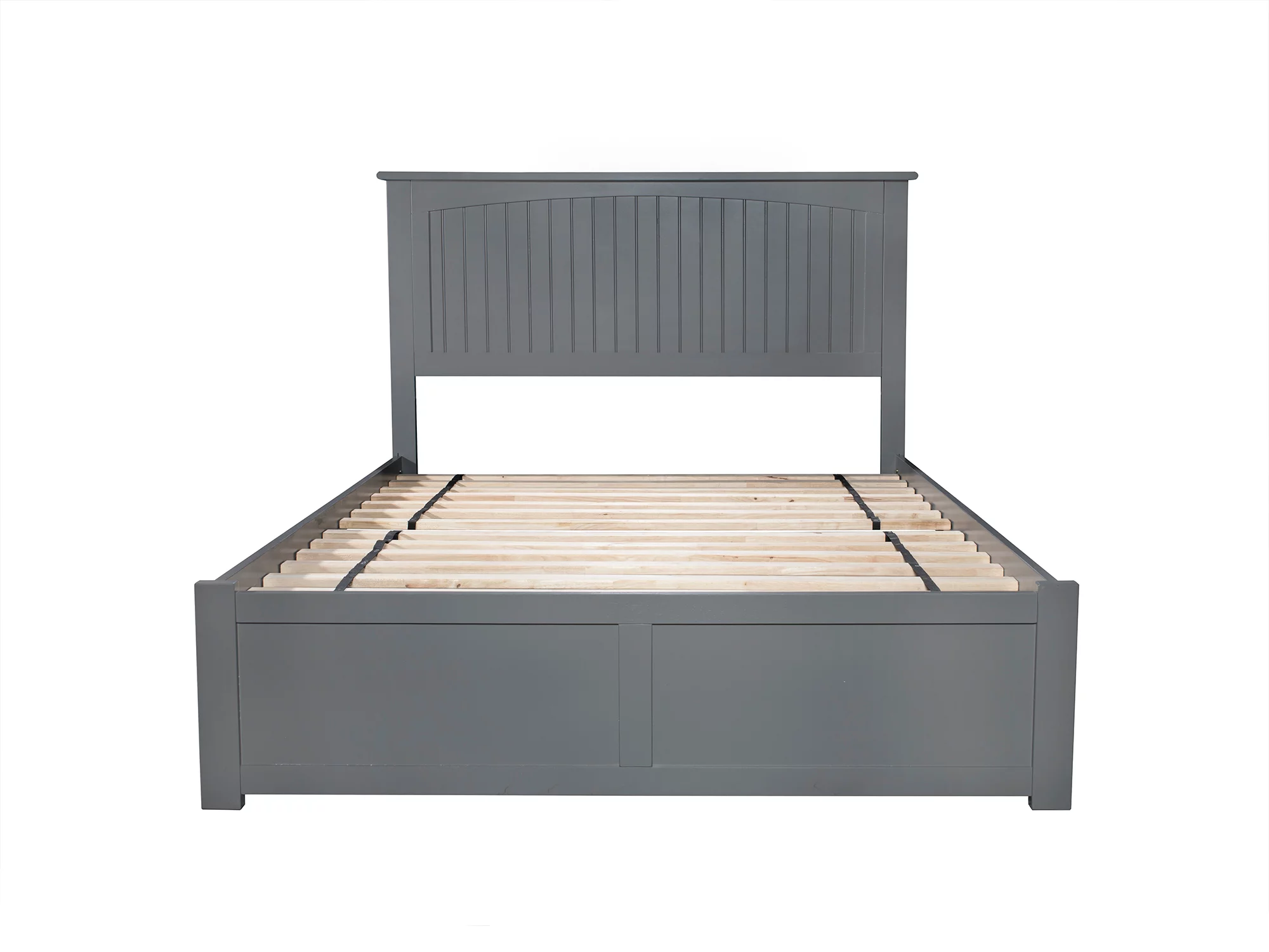 Nantucket Platform Bed with Flat Panel Foot Board and 2 Urban Bed Drawers, Multiple Sizes, Multiple Colors