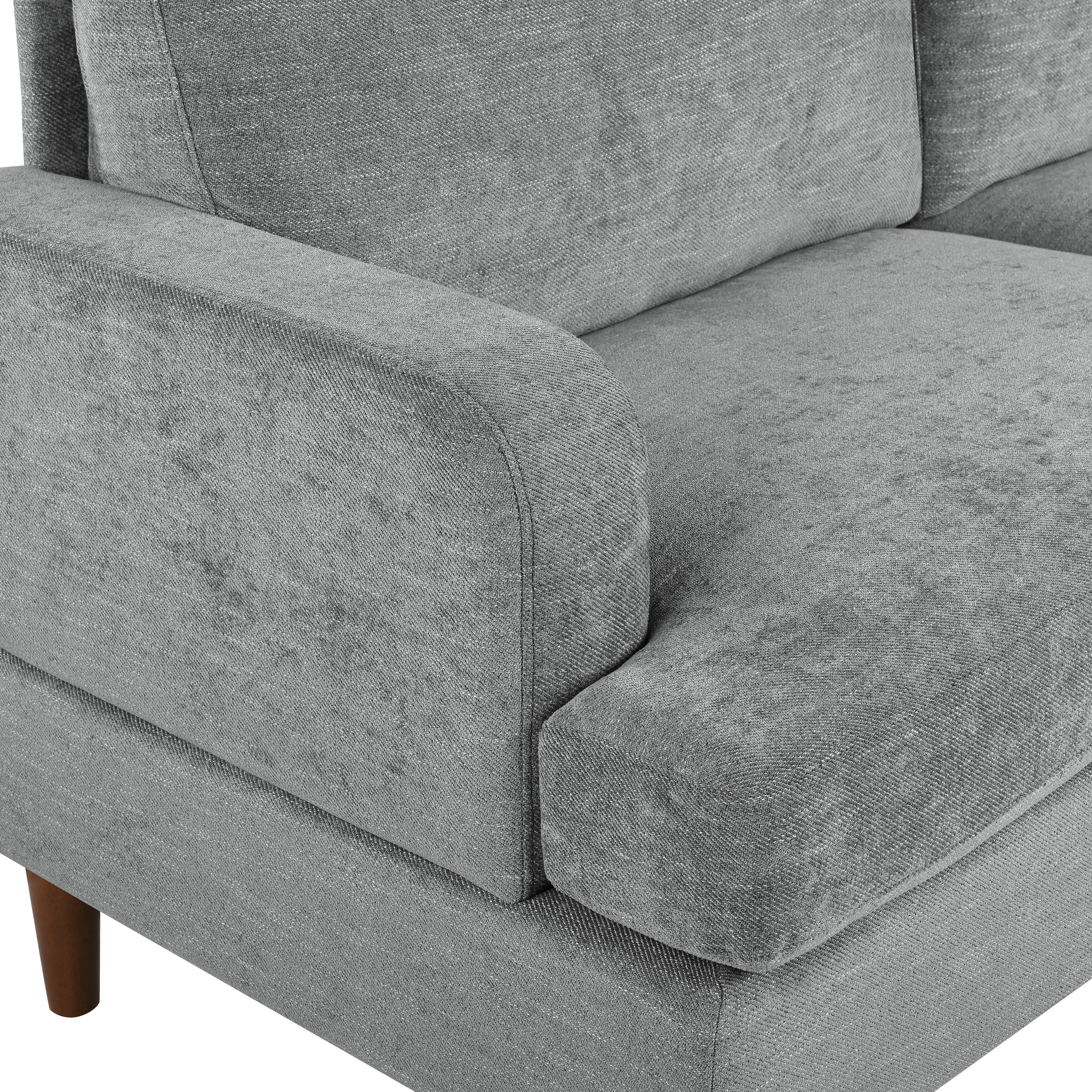 Serta Franklin Scandinavian Style Stationary Sofa, Gray Fabric