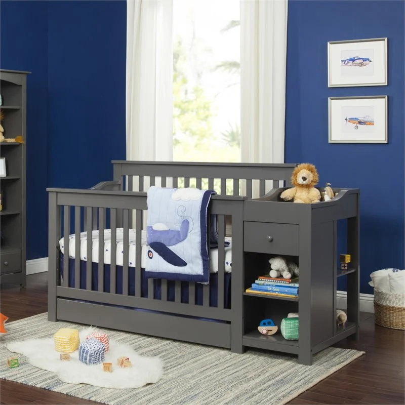 DaVinci Piedmont 4-in-1 Crib and Changer Combo in Slate
