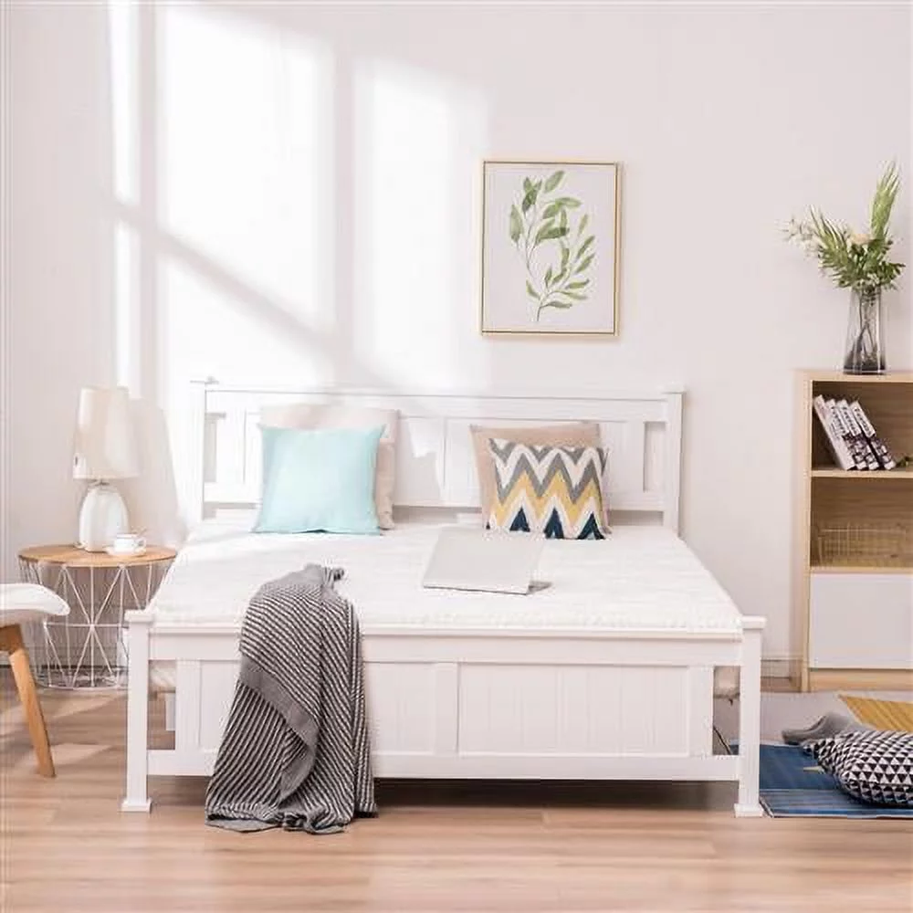 UBesGoo Wood Platform Bed with Hardwood Slats Support Suitable for Bedroom,Headboard And Footboard,Full