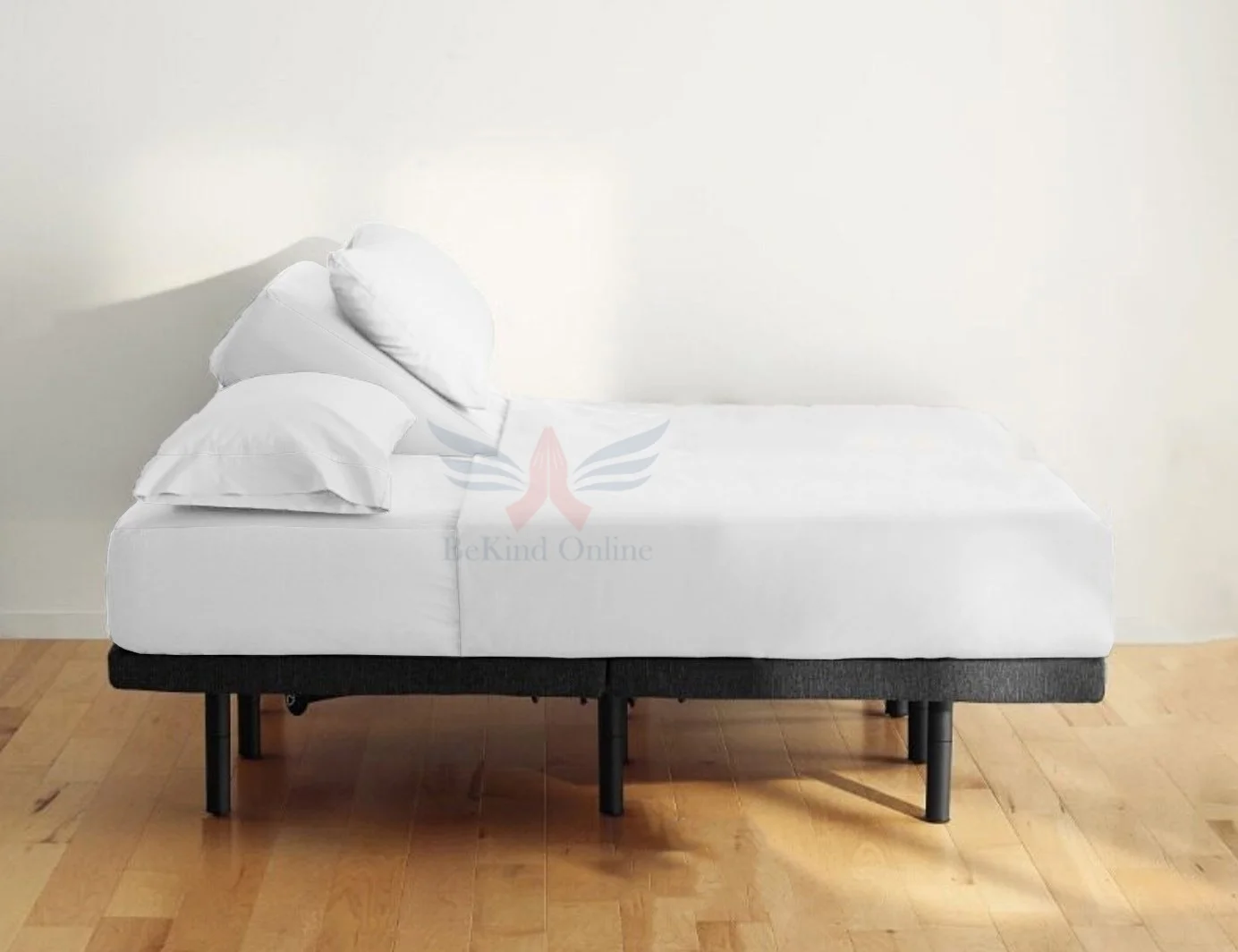 1000TC Split Head King Size 4PC Sheet Set - Premium 1000-Thread-Count 100% Egyptian Cotton, Fit Upto 21 inches Extra Deep Pockets Mattress - White