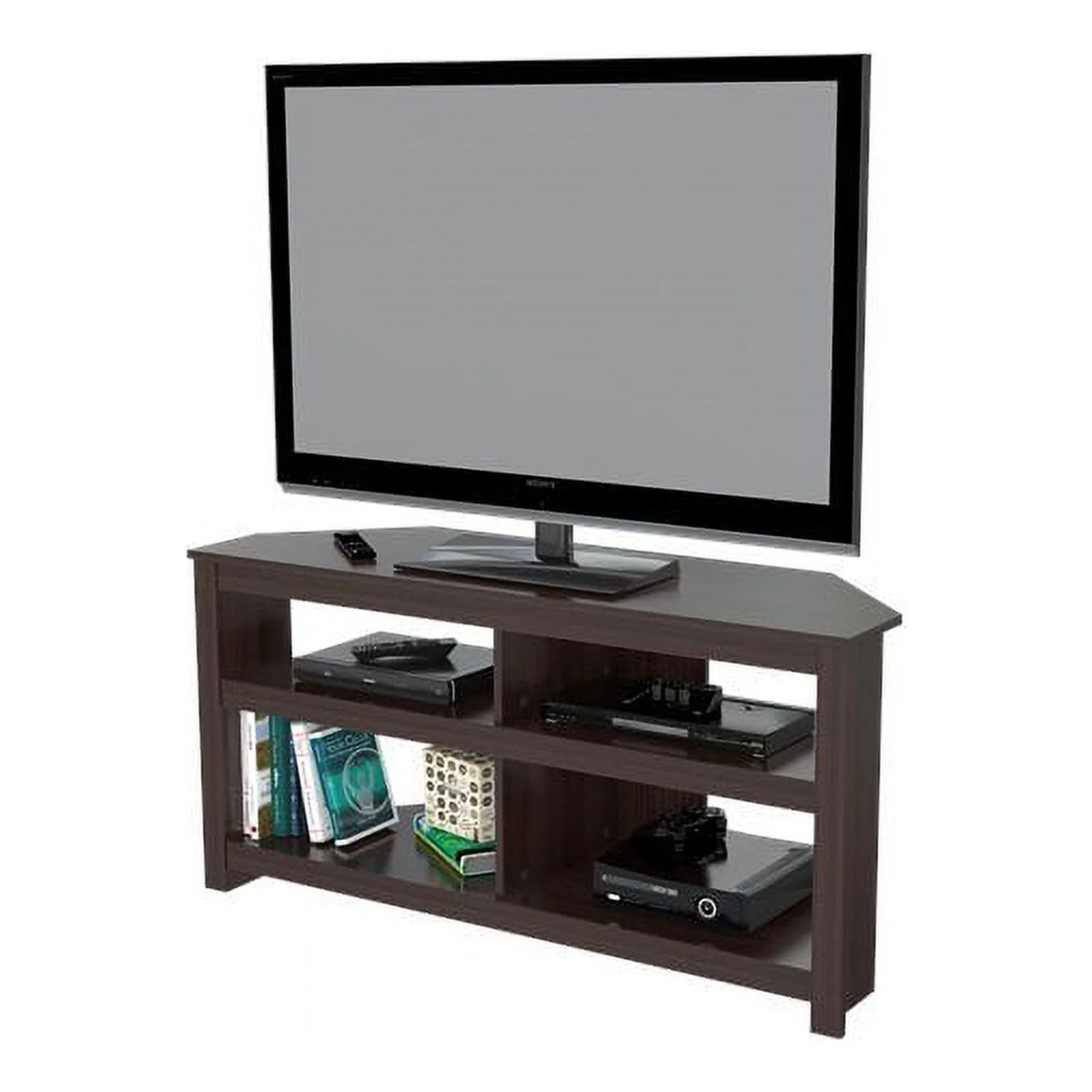 Home Square 2-Piece Set with TV Stand & 2 Drawer 4-Shelf Armoire