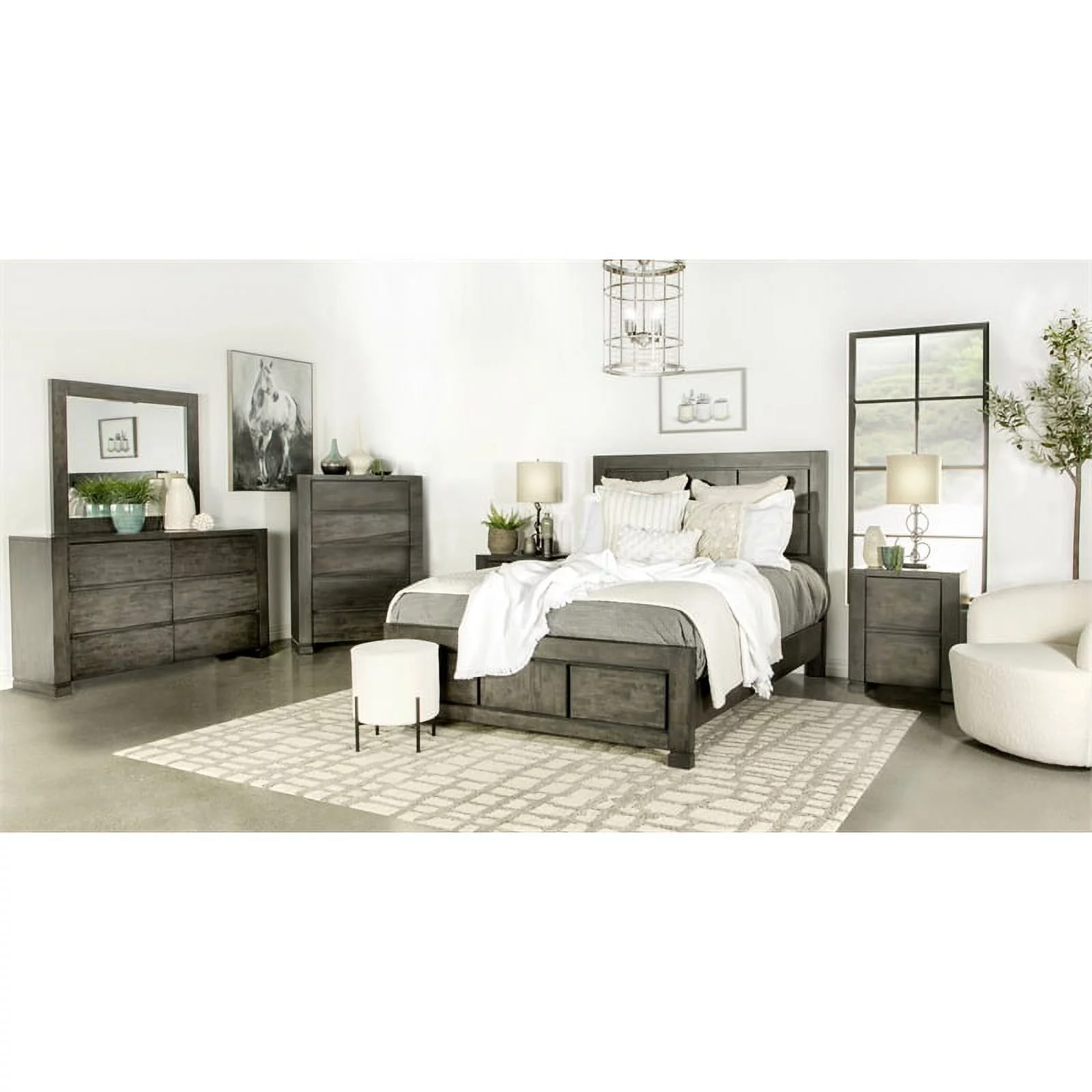 Lorenzo Bedroom Set Dark Grey