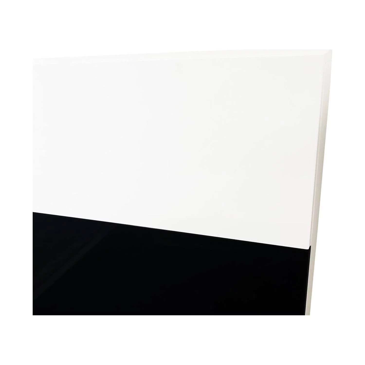 Best Master Bahamas Poplar Wood Queen Platform Bed in Black/White