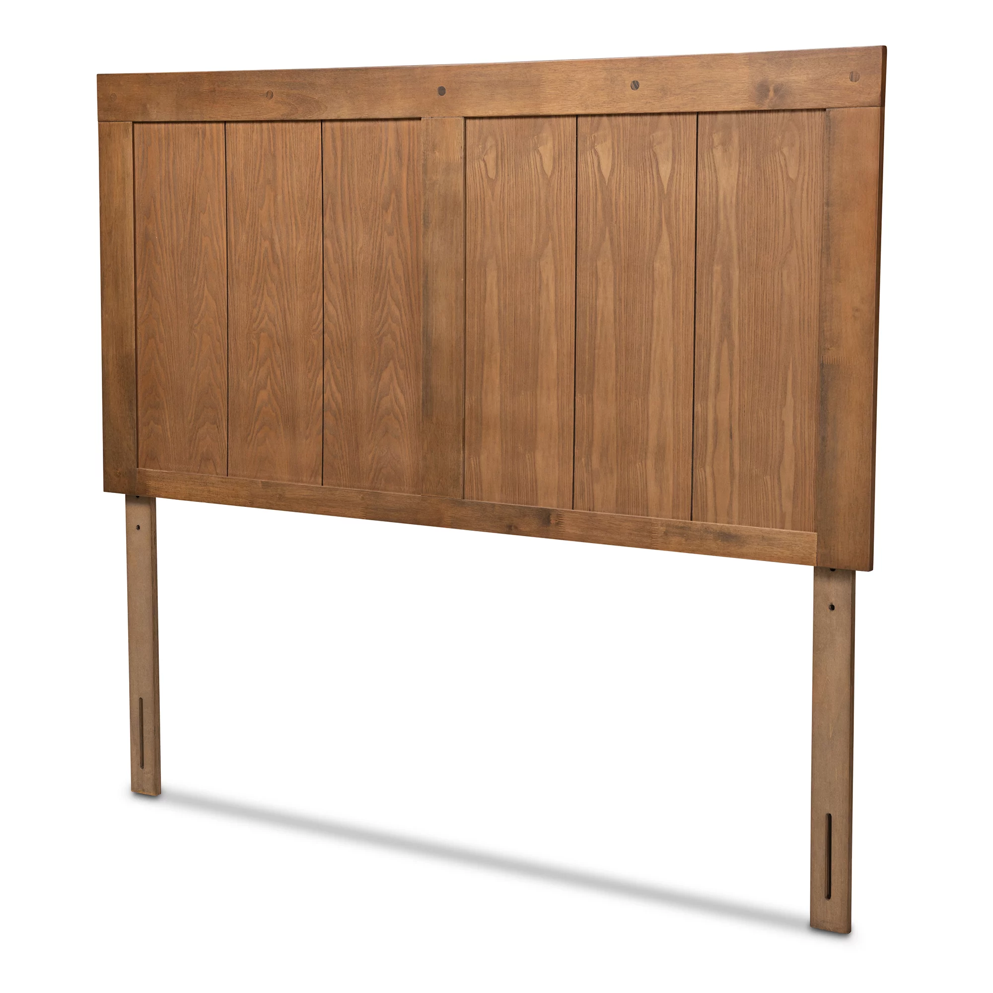 Baxton Studio Patwin Contemporary/Modern Slat Back Support Engineered Wood Headboard, Full, Ash Walnut