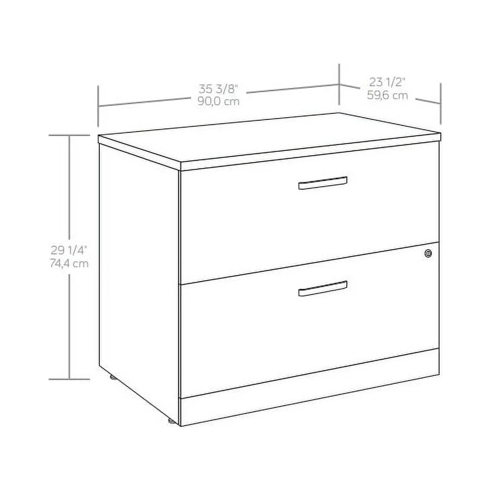 Pemberly Row Engineered Wood Lateral File in Hudson Elm/Brown