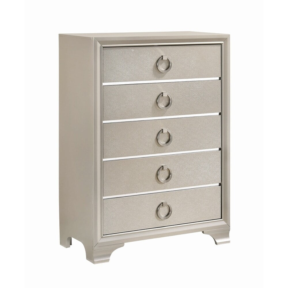Coaster  Furniture Salford Metallic Sterling 5-drawer Chest