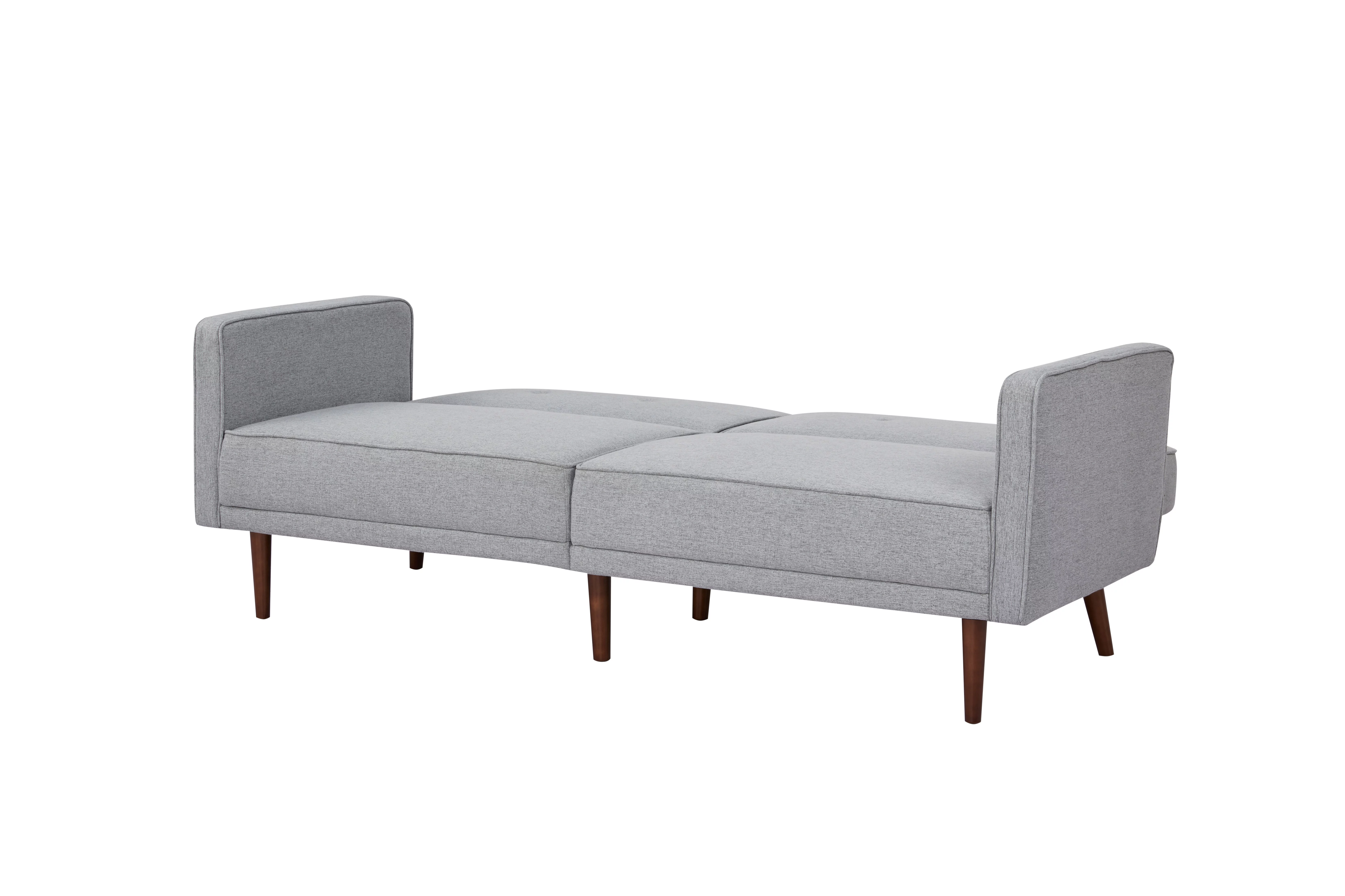 Artdeco Home Moreno Polyester Convertible Sofa, Light Gray
