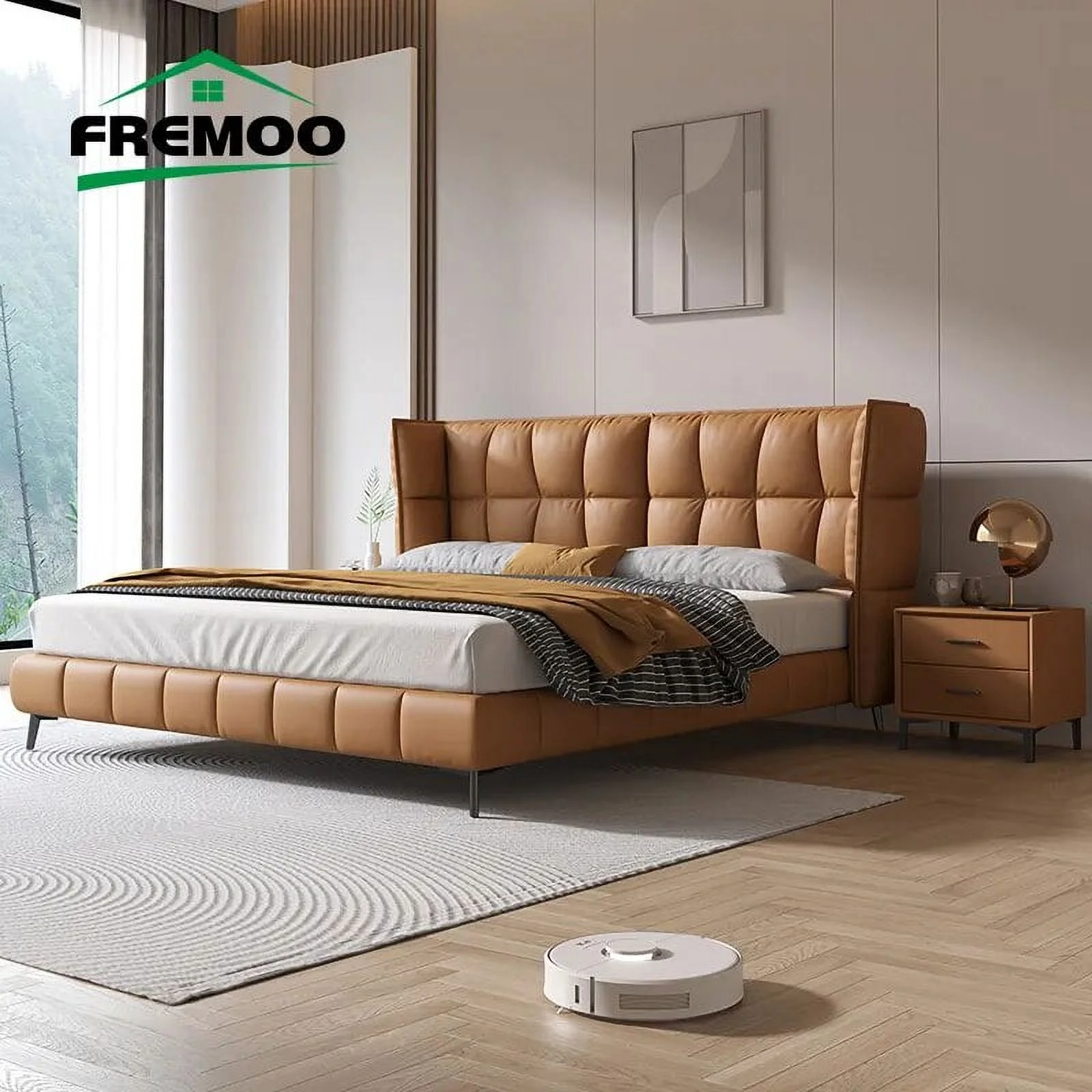 Modern Bedroom Bed Designer Queen Size Frame Leather Soft Bed King Size Bedroom Furniture Set Home Furniture Double Bed