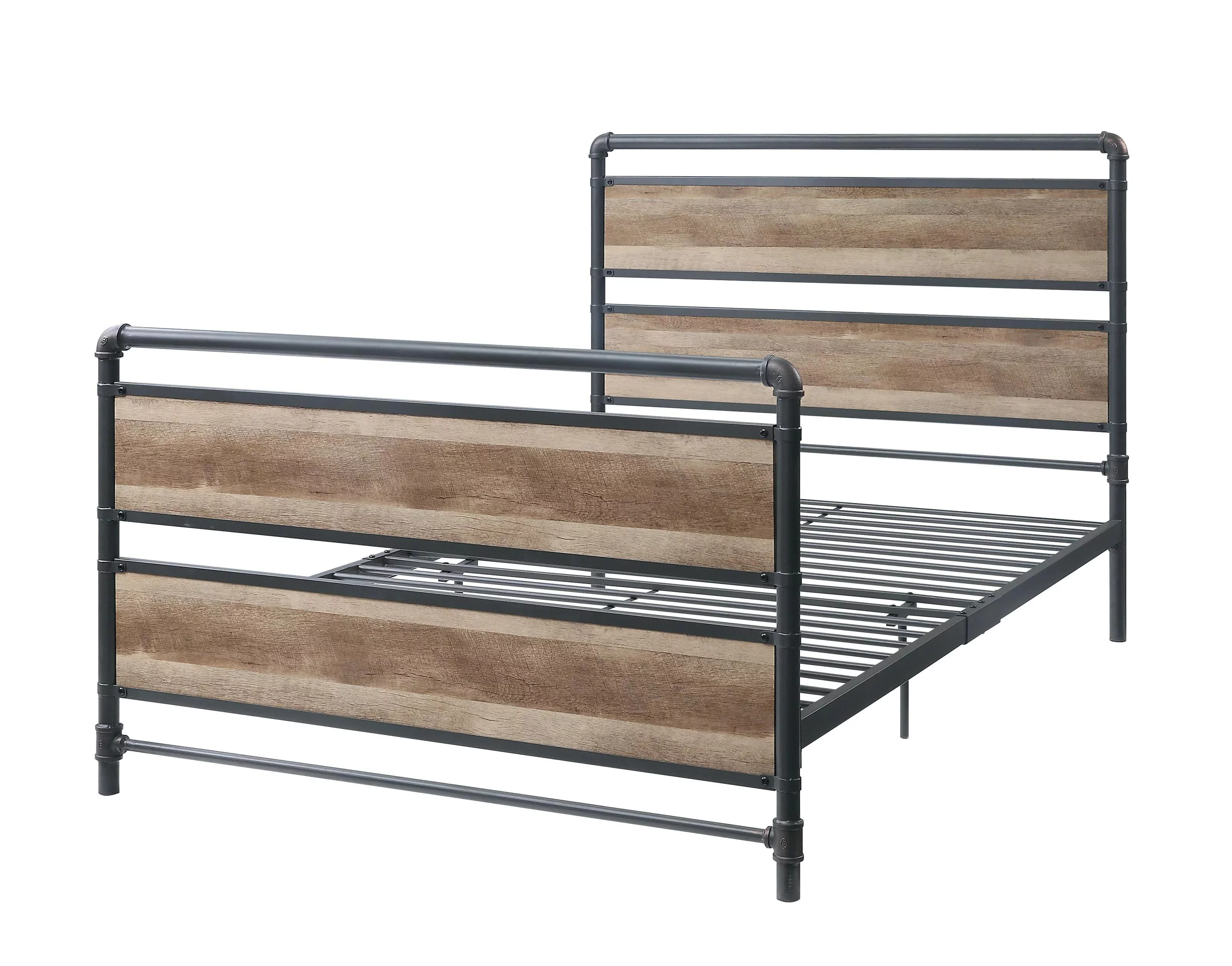 Contemporary Antique Oak & Sandy Gray Bedroom Set by Acme Brantley 35885F-7pcs