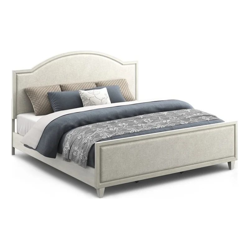 Home Square 4-Piece Set with King Bed & 2 Nightstands with 3 Drawers & Dresser