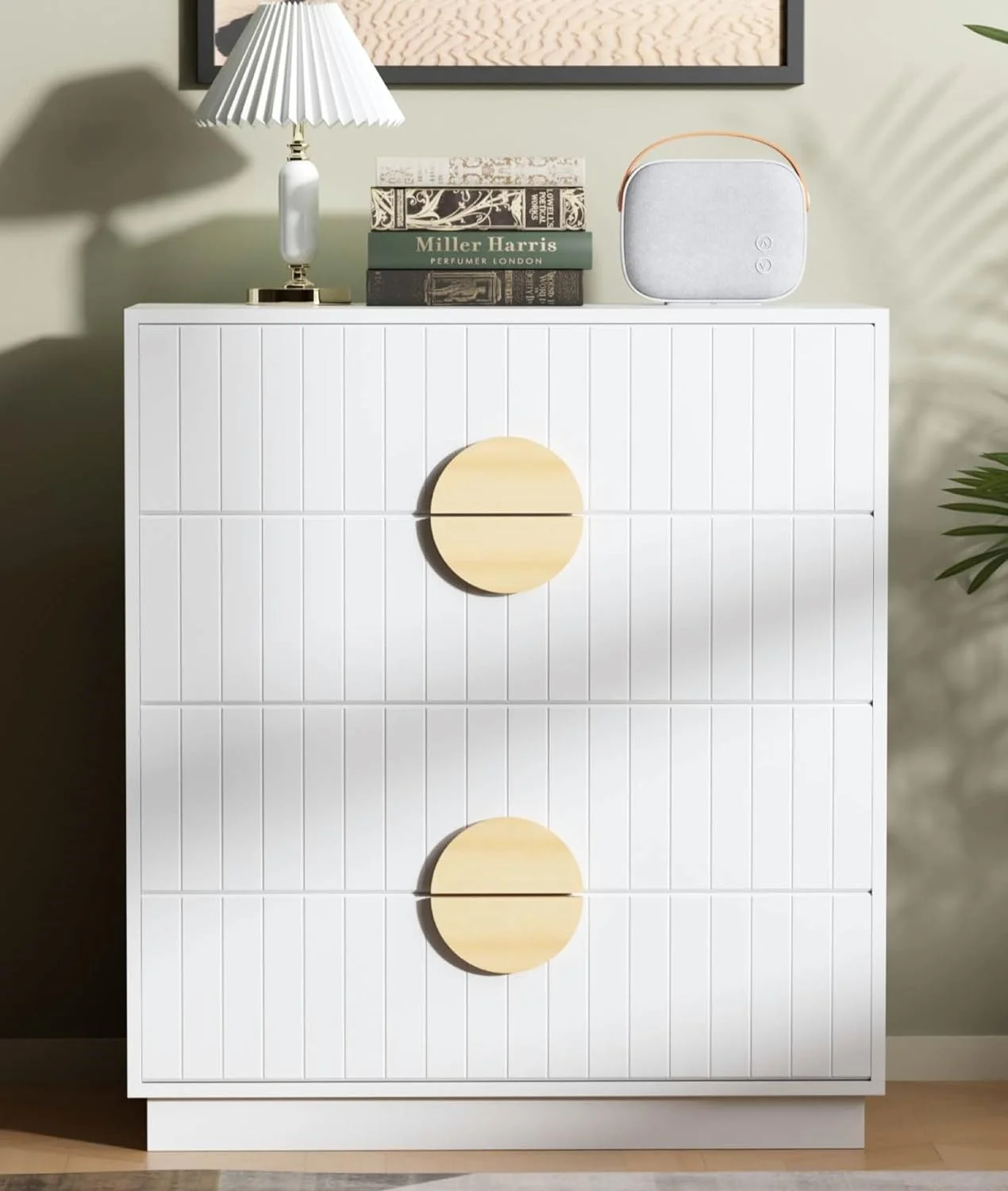 White 4 Drawers Dresser, 32