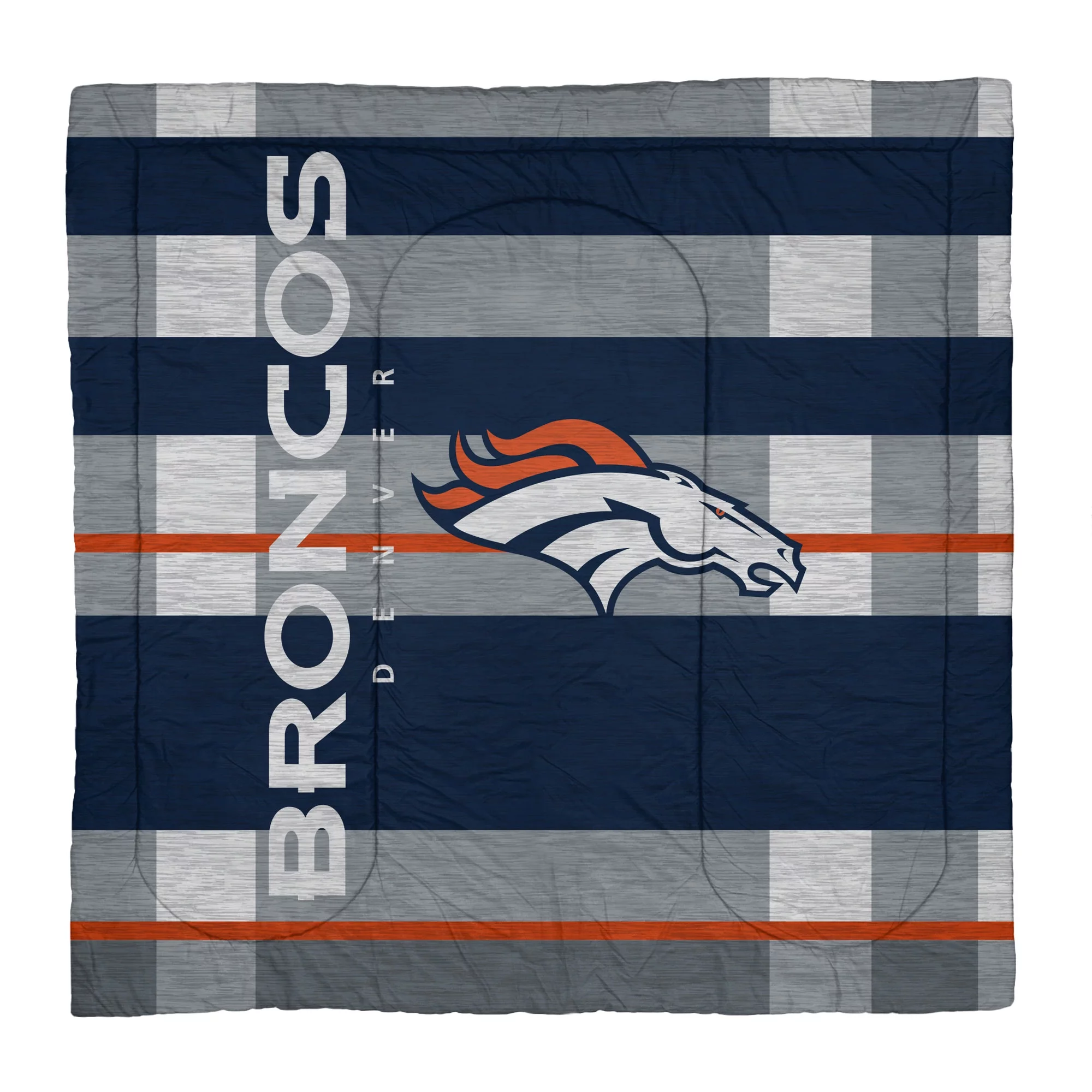 Denver Broncos Heathered Stripe 3-Piece Full/Queen Bed Set