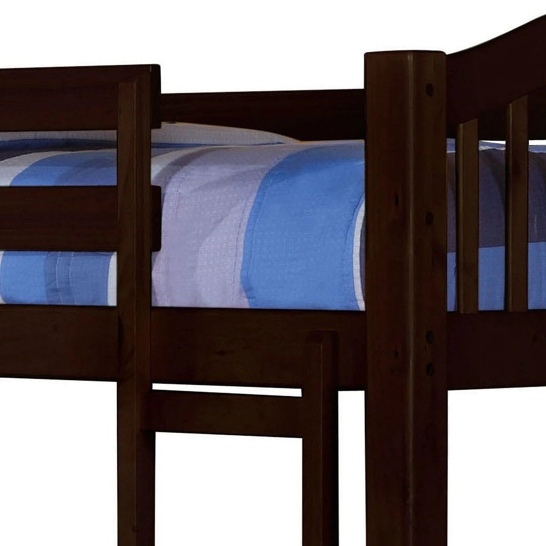 Luna Twin/Twin Bunk Bed with Right Facing Front Ladder Espresso