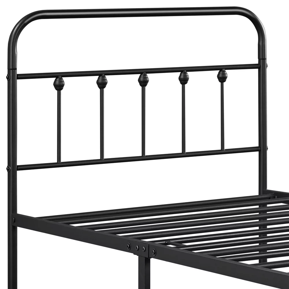 Yaheetech Classic Metal Platform Bed Frame with Headboard and Footboard,Twin Size,Black