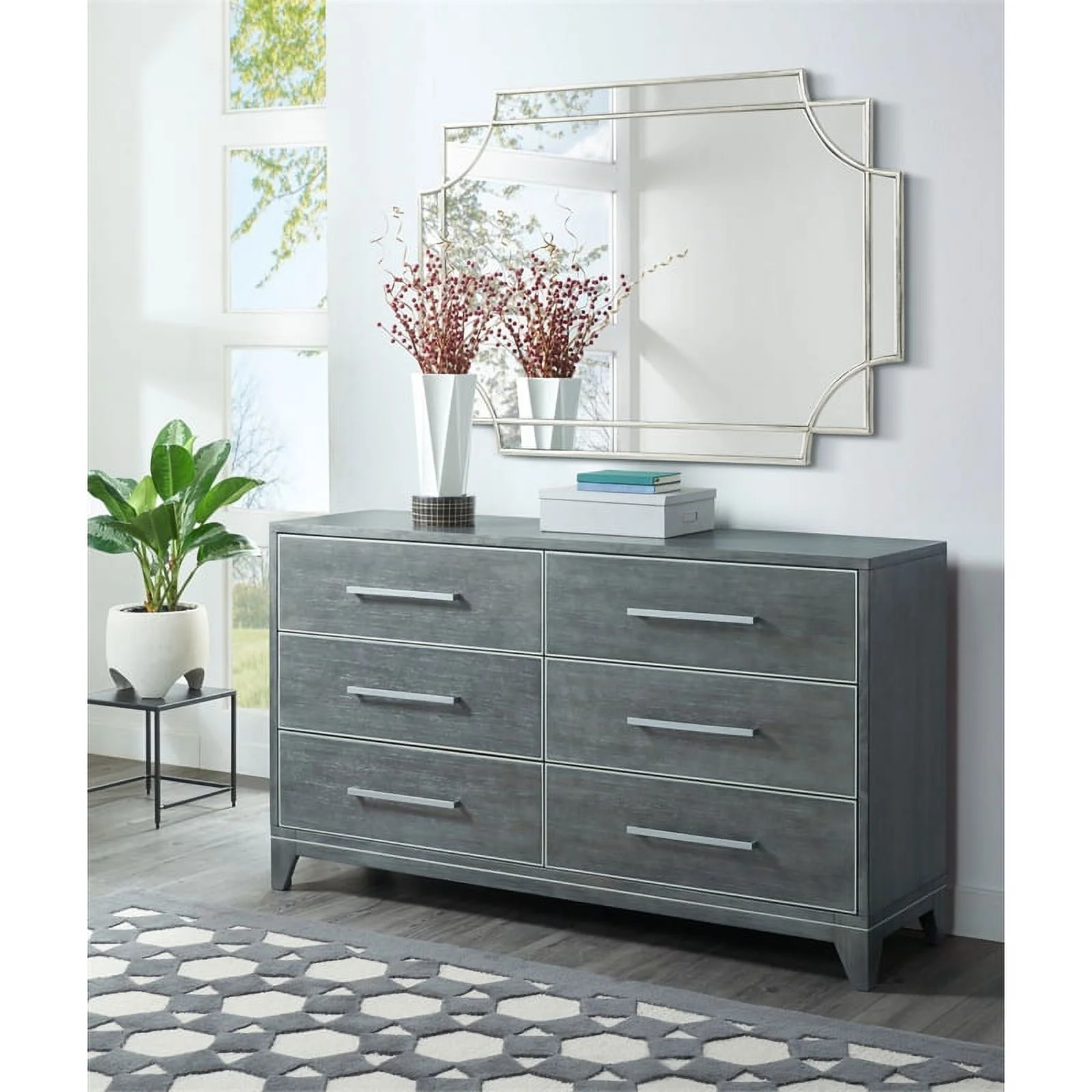 Martin Svensson Home Memphis 6 Drawer Slate Gray Dresser