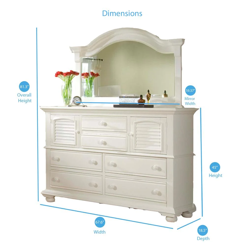 American Woodcrafters Cottage Traditions 6 Drawer Combo Dresser