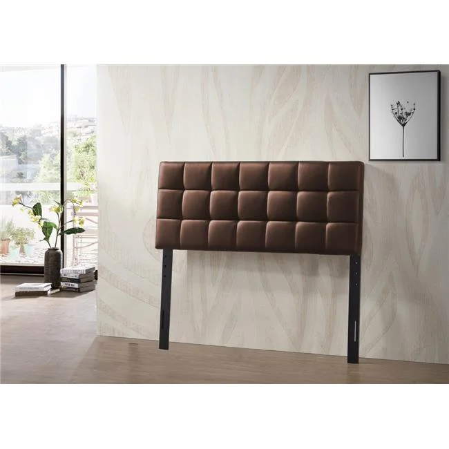 56.25 in. Cardi Adjustable Headboard, Brown - Full Size