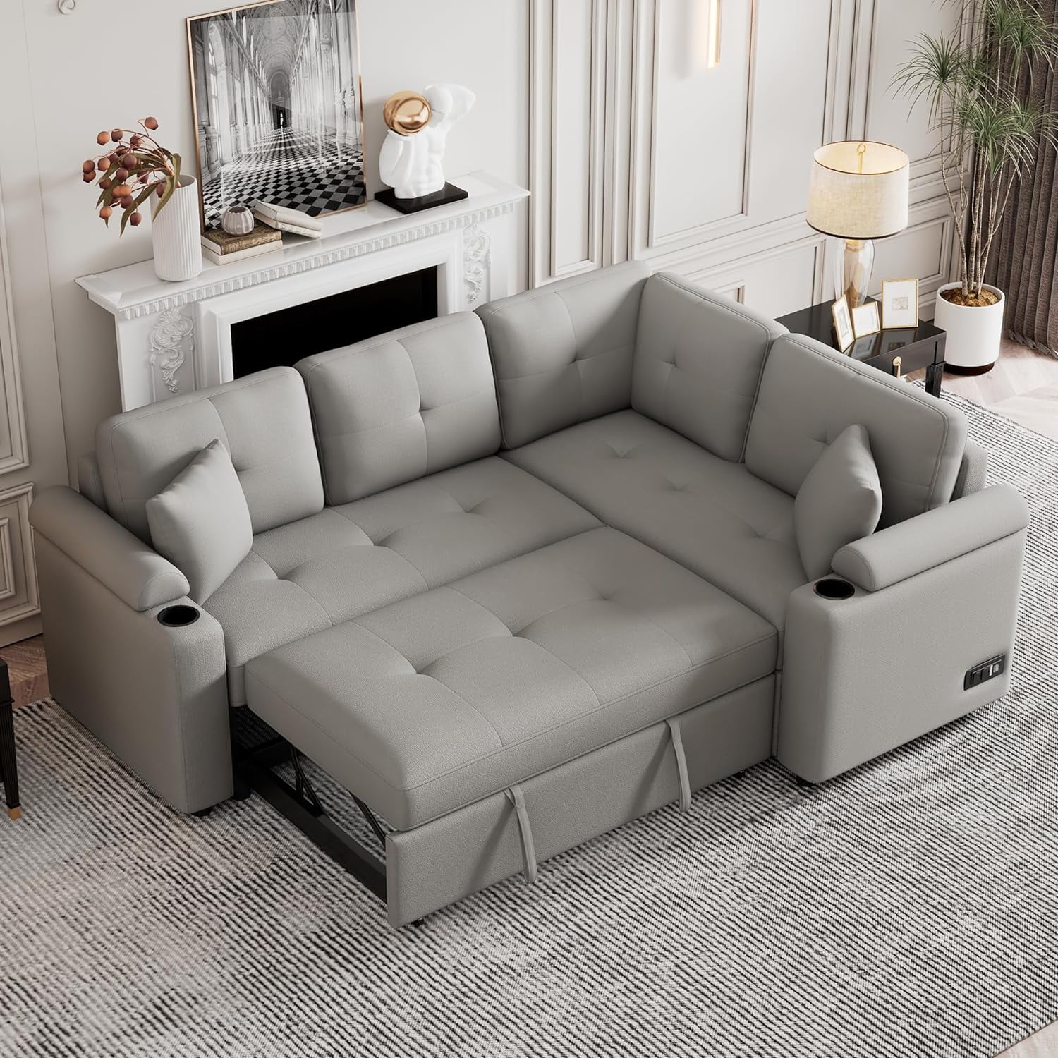4inLoveMe Sofa Bed Couch, 87.4