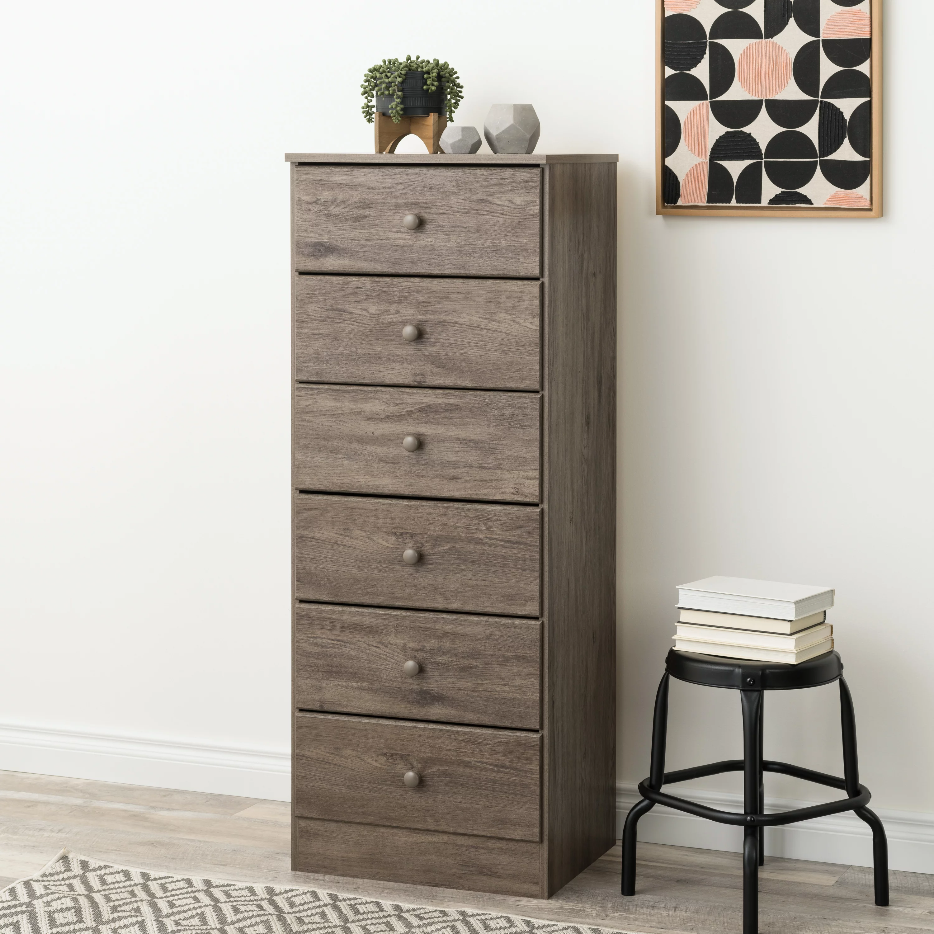 Prepac Astrid Tall Gray Dresser: 16