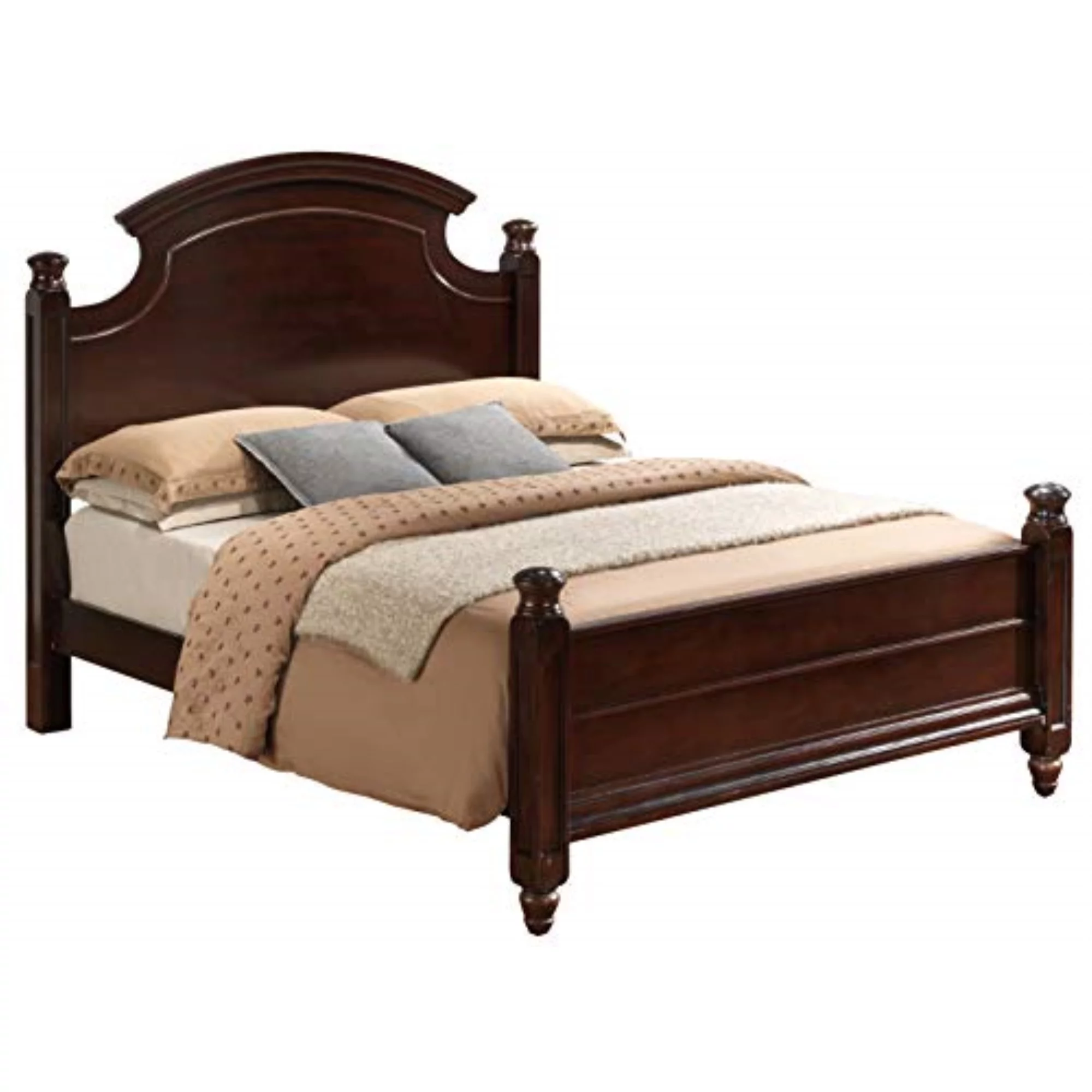Glory Furniture Summit Queen Poster Bed in Cappuccino