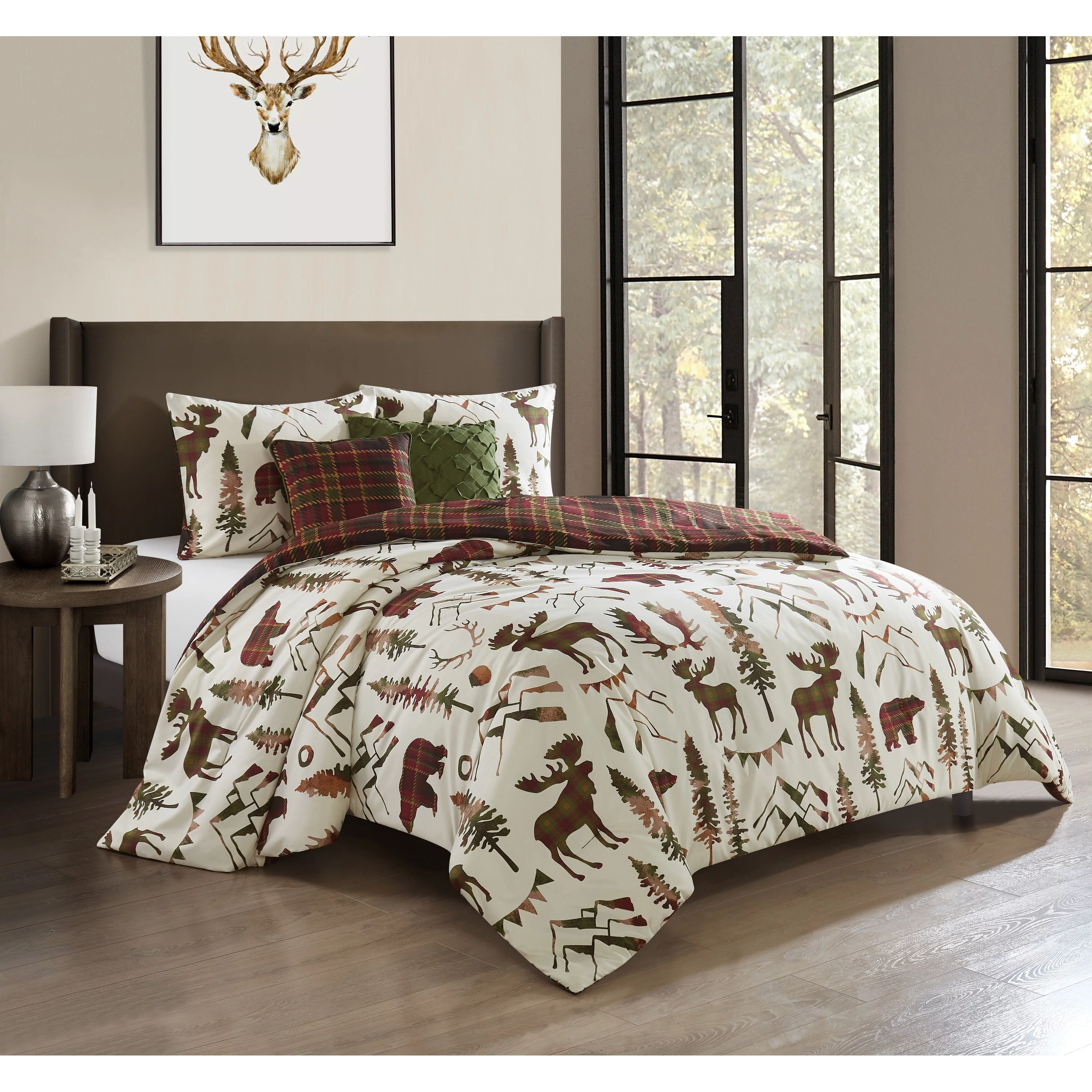 Carbon Loft  Capozzoli 5-piece Reversible Comforter Set King Western, Cabin & Lodge, Cottage