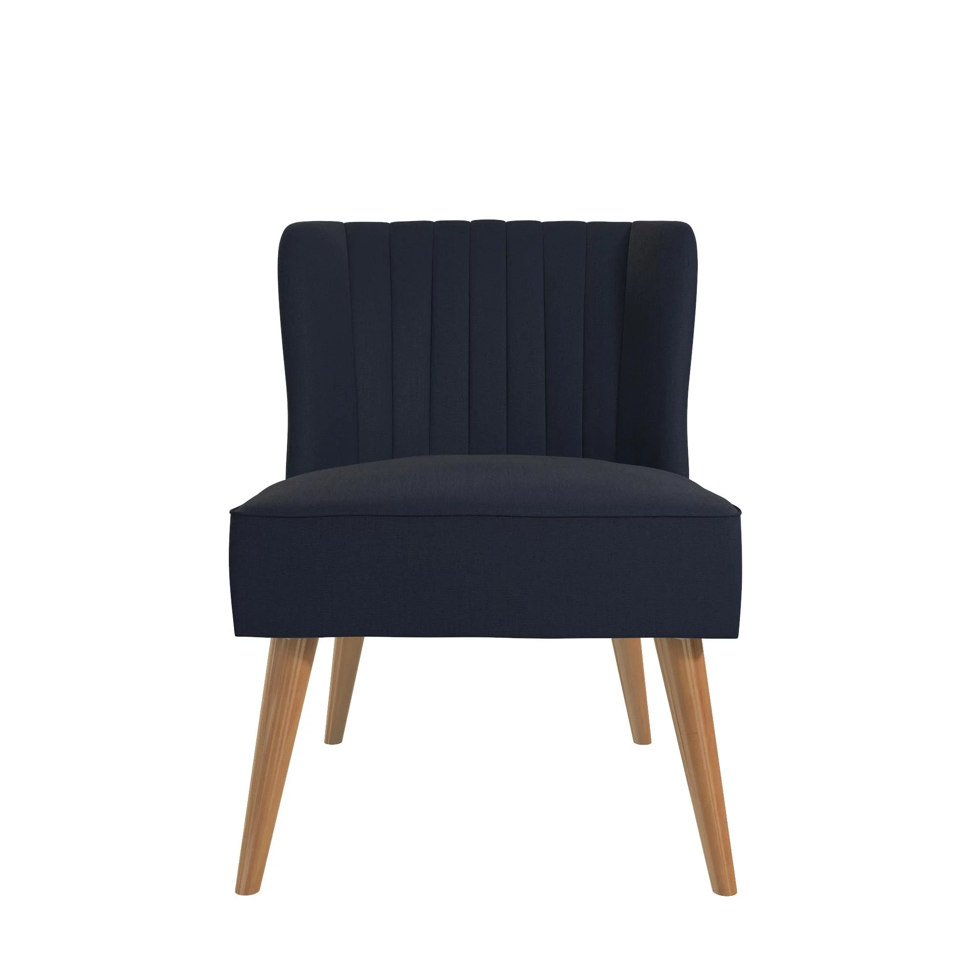 Novogratz Brittany Accent Chair, Navy Blue Linen