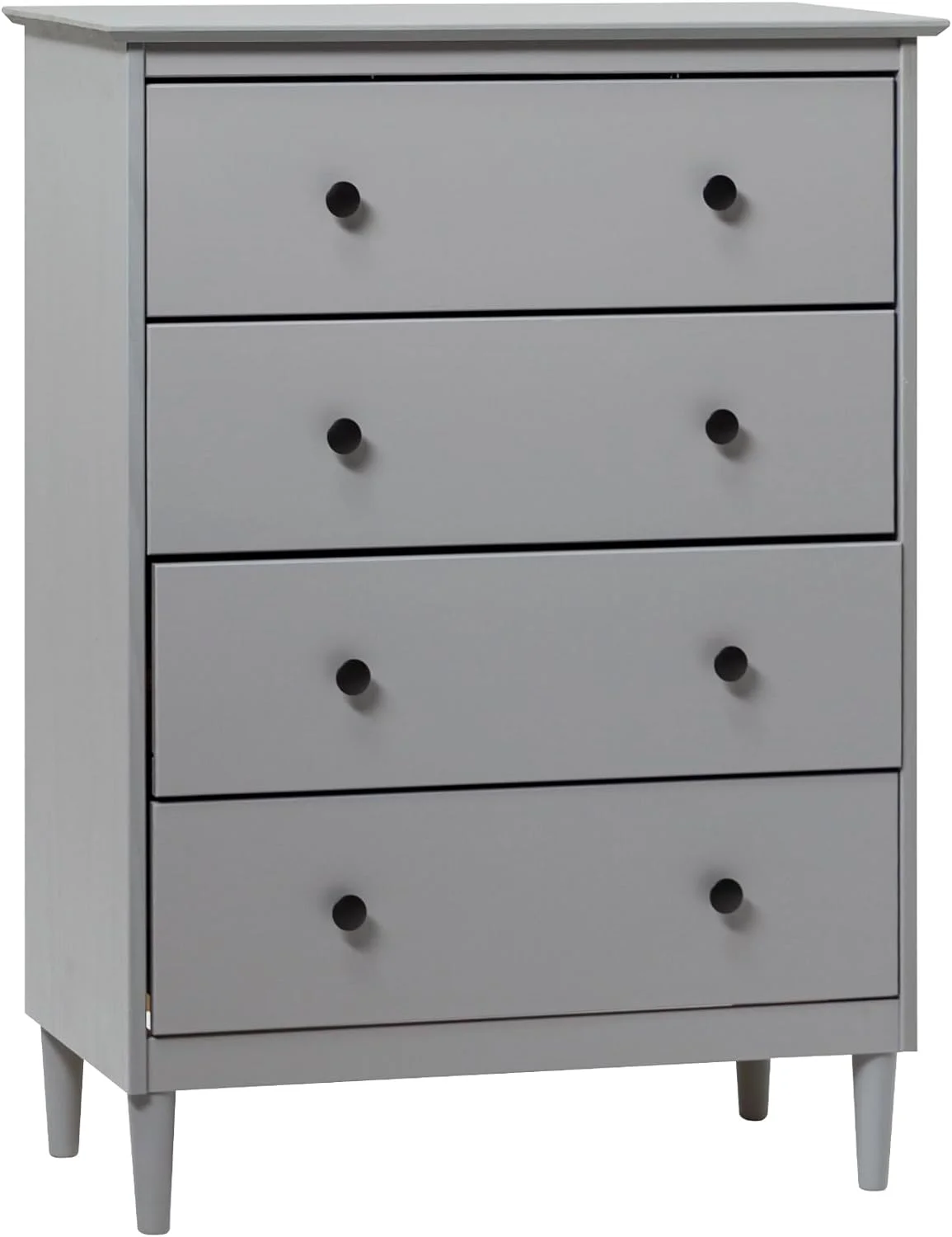 xrboomlife Myron Modern 4-Drawer Solid Wood Dresser 40 Inch Grey