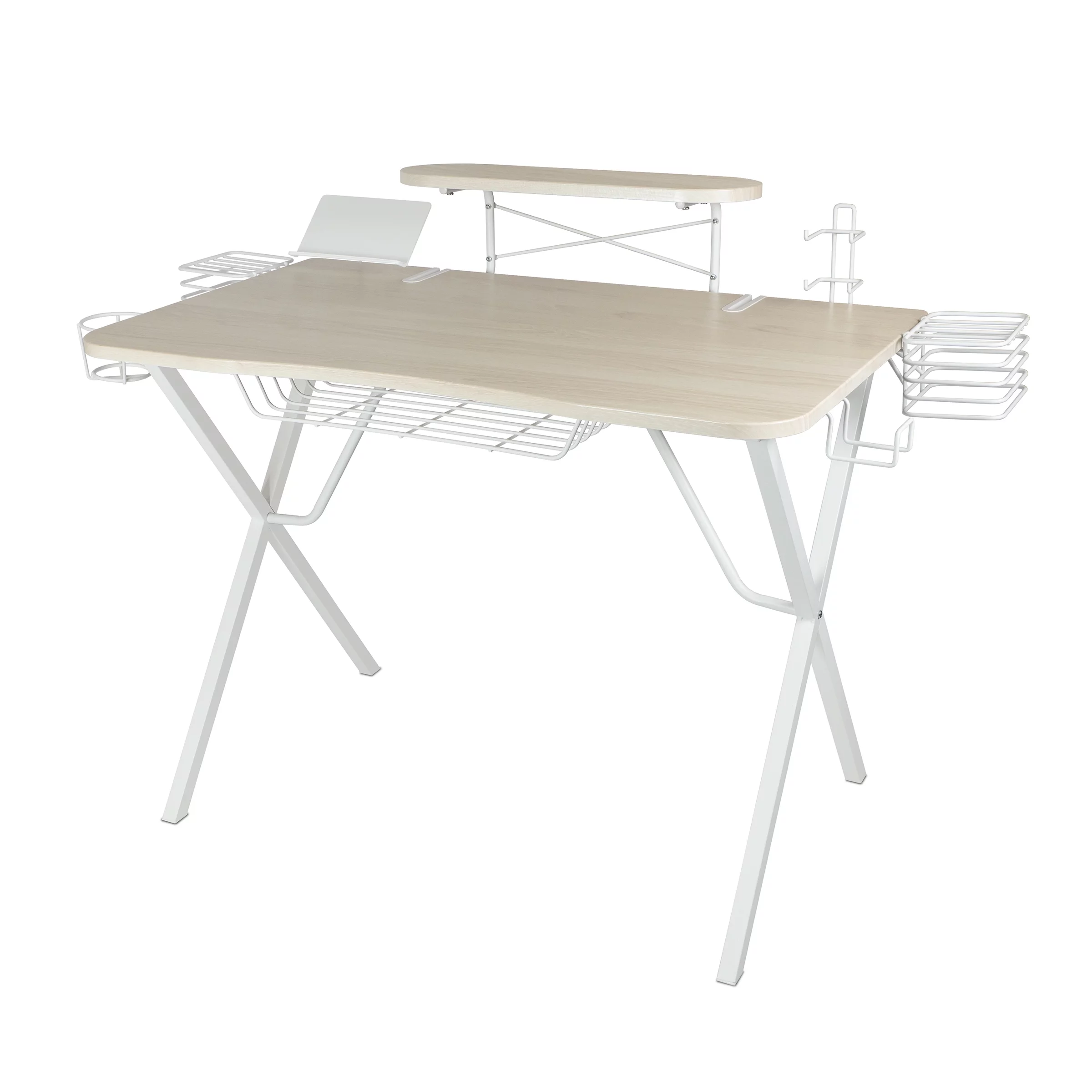 Atlantic Professional Gaming Desk Pro with Built-in Storage, Metal Accessory Holders and Cable Slots, 36