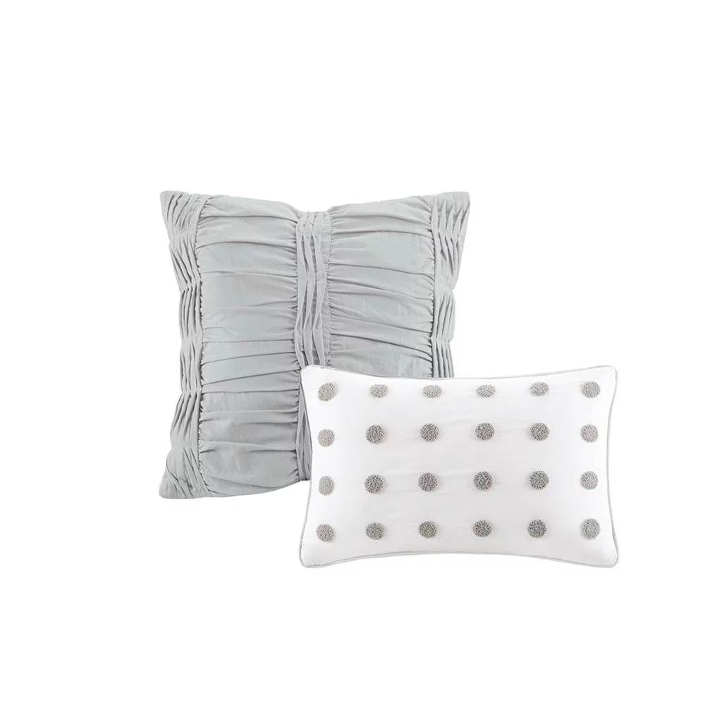 Home Essence Apartment Kay Cotton Jacquard Duvet Cover Set, Ivory, Twin/Twin XL