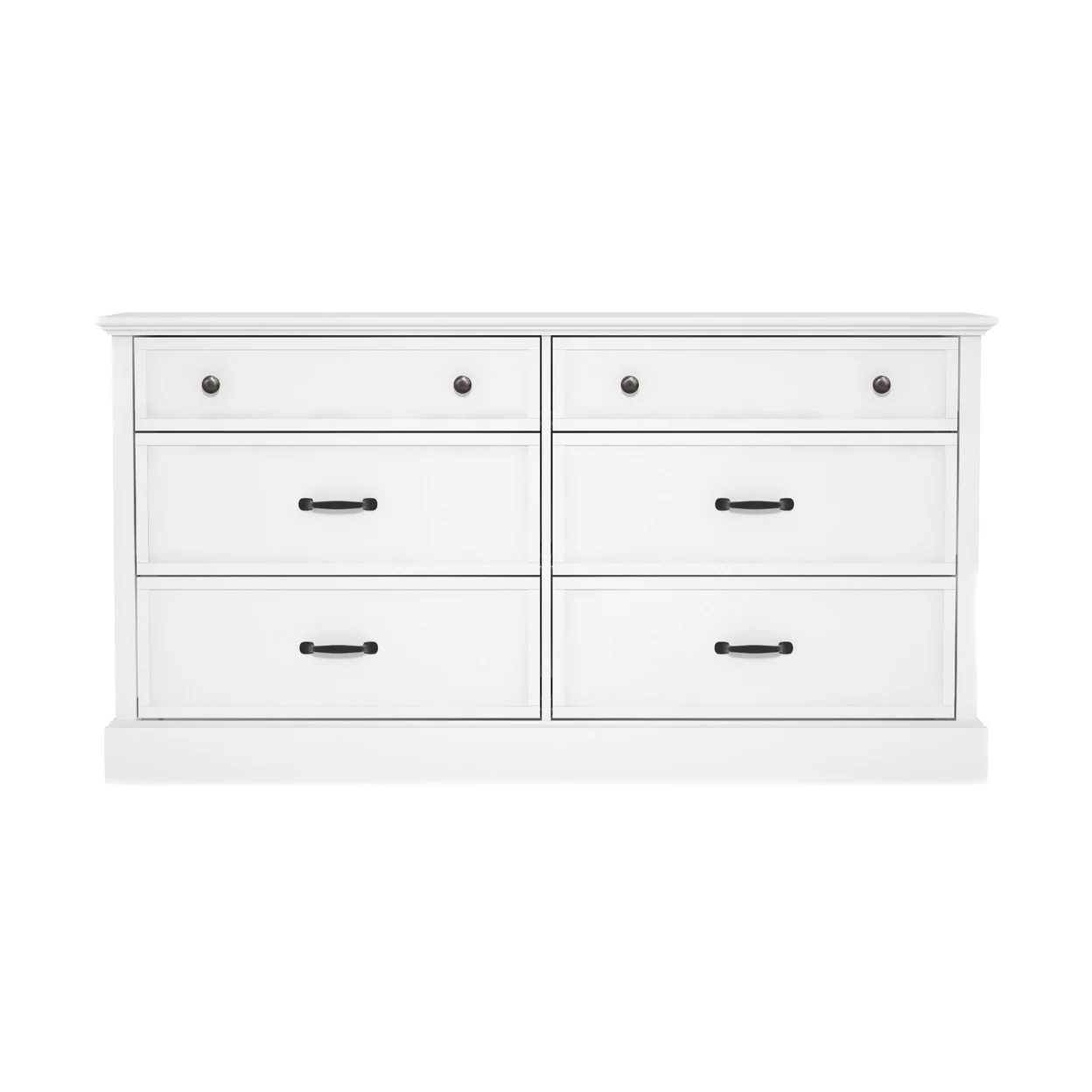 Xylon 6-Drawer White Dresser (31.1