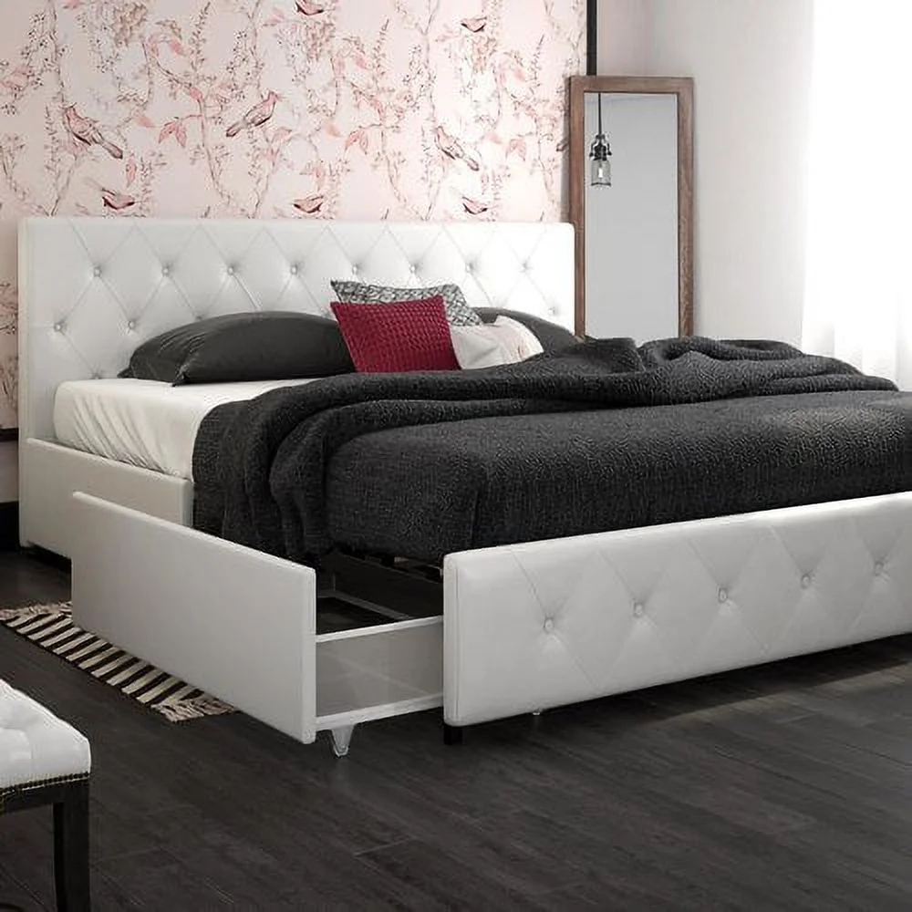 DHP Dakota Upholstered Storage Platform Bed